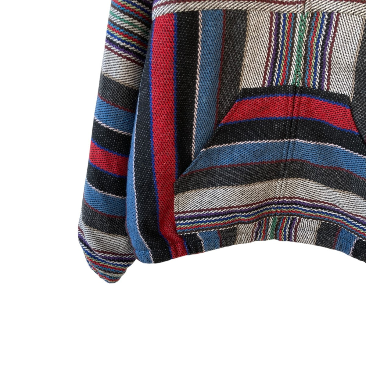 woven stripe hooded jacketジップパーカー