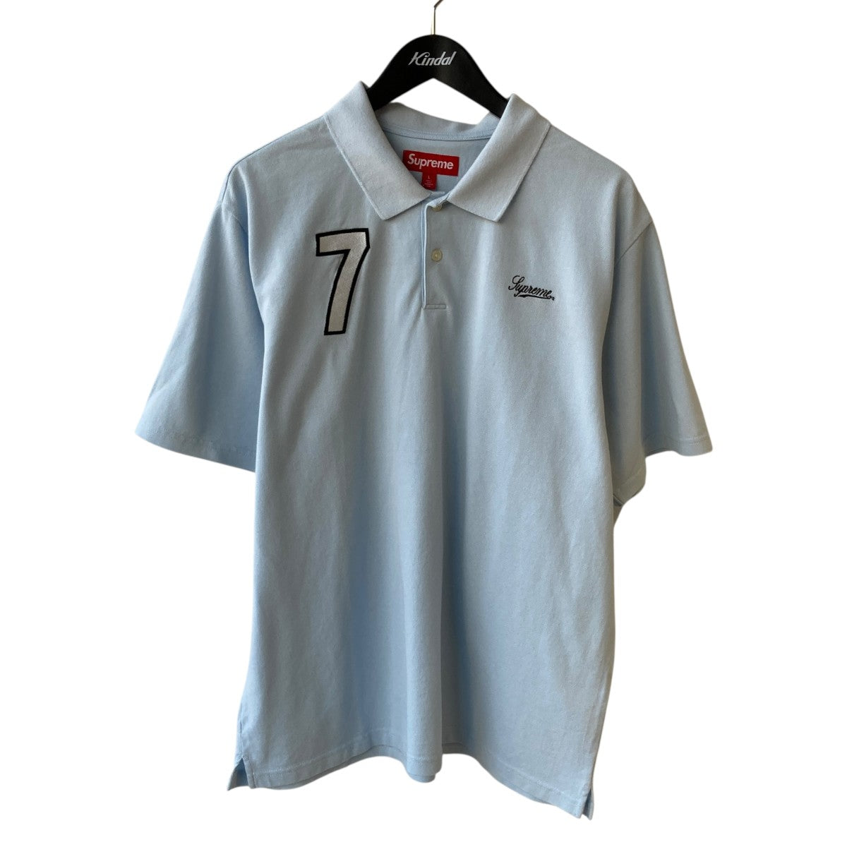 Supreme 25SSCursive Polo Light Blueポロシャツ 古着・中古-1枚目のアイテム画像