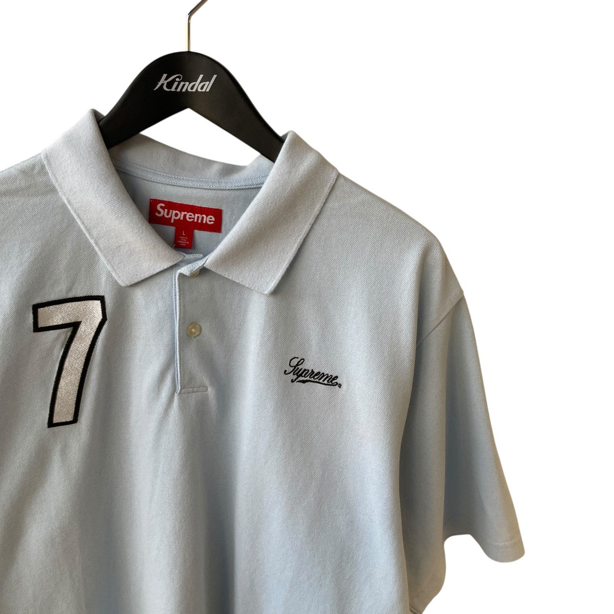 Supreme 25SSCursive Polo Light Blueポロシャツ 古着・中古-3枚目のアイテム画像