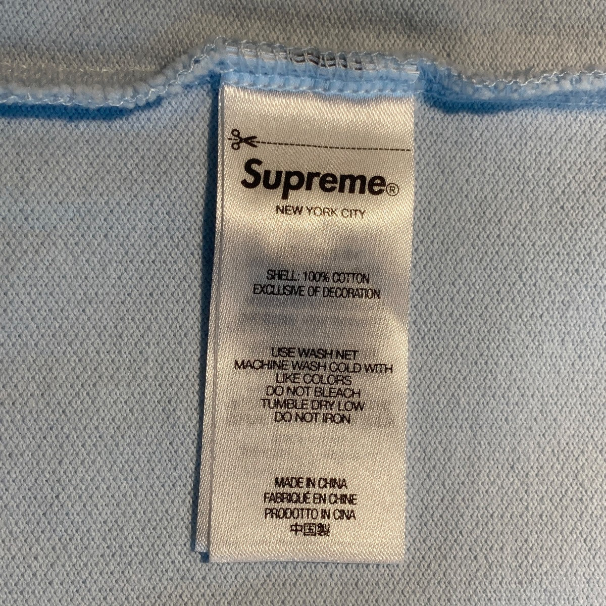 Supreme 25SSCursive Polo Light Blueポロシャツ 古着・中古-6枚目のアイテム画像