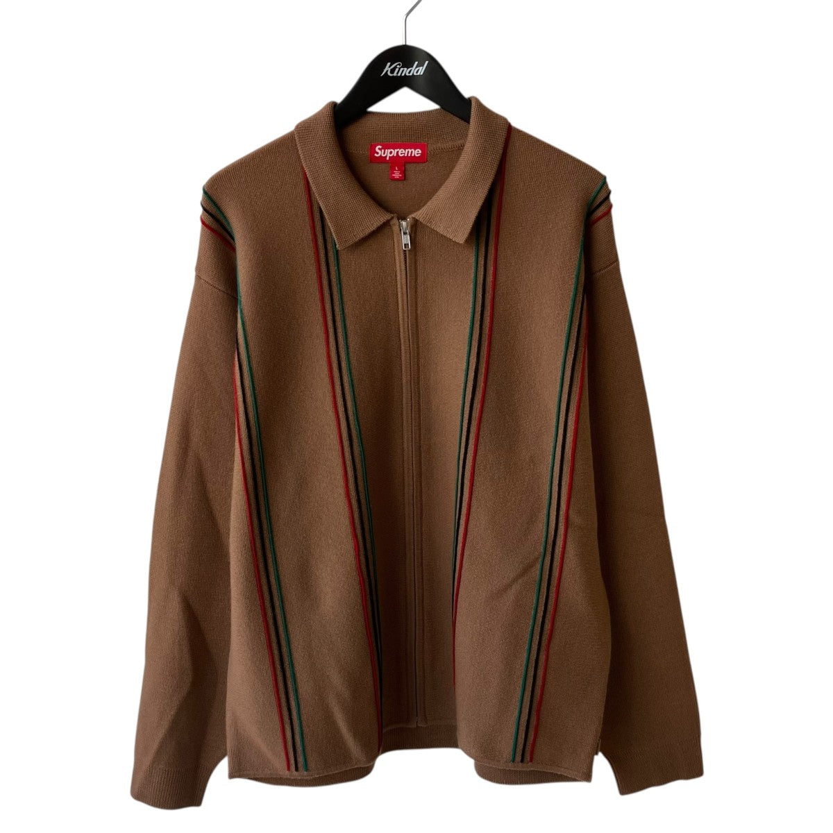 25AWstripe zip up poloジップジャケット