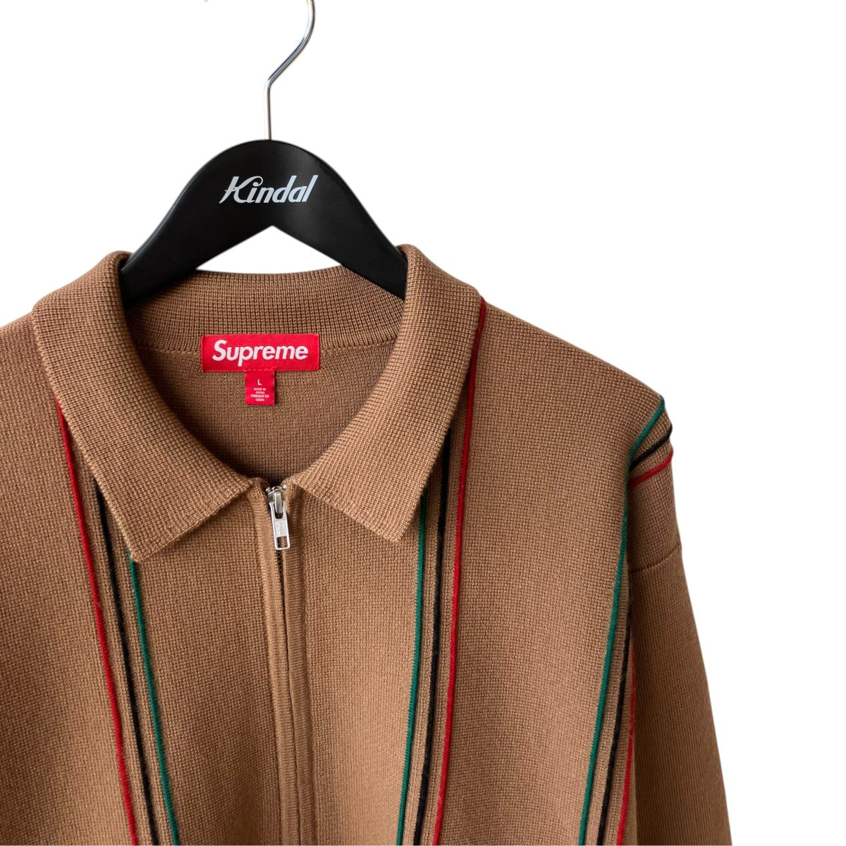 25AWstripe zip up poloジップジャケット