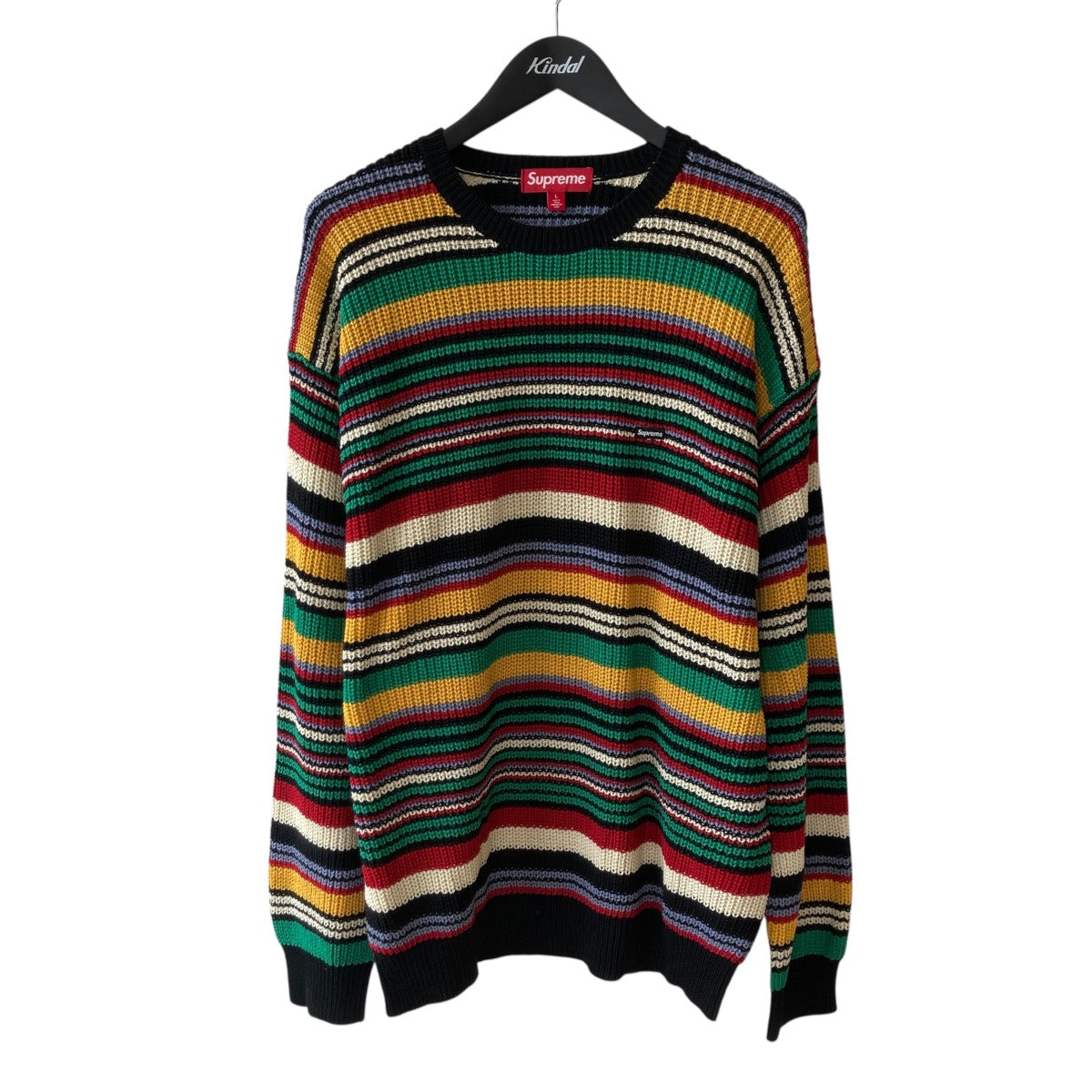 Supreme 23AWSmall Box Ribbed Sweater Multクルーネックニット 古着・中古-1枚目のアイテム画像