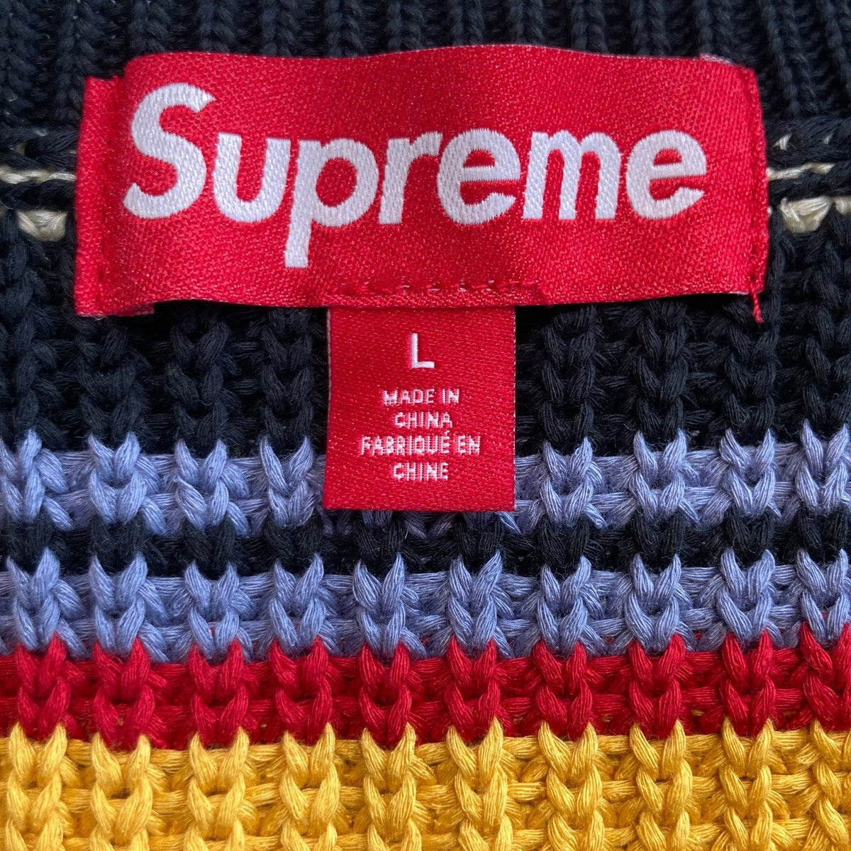 Supreme 23AWSmall Box Ribbed Sweater Multクルーネックニット 古着・中古-6枚目のアイテム画像