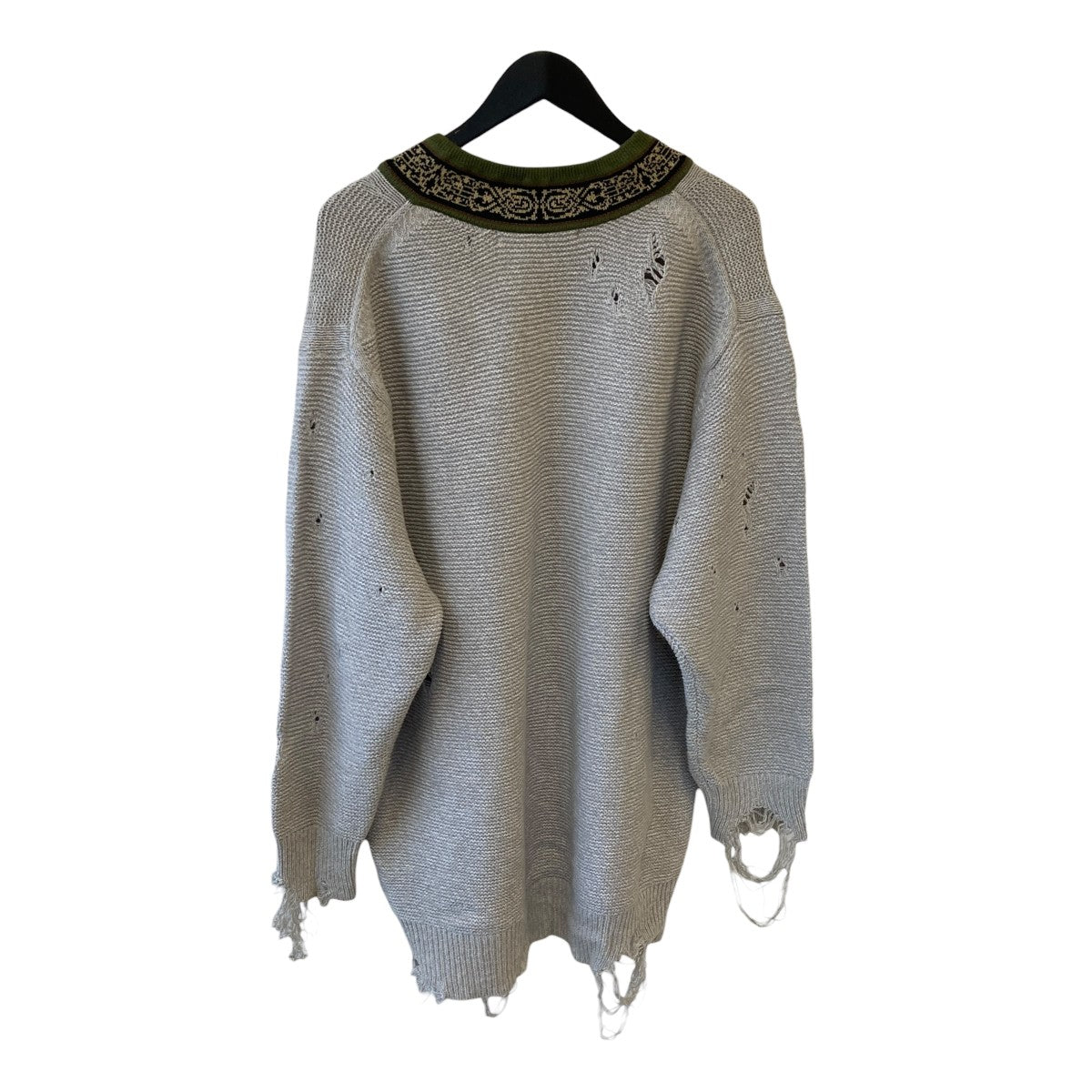 22SSOVERSIZED DAMAGE VNECK KNITダメージニットcotdkn-646