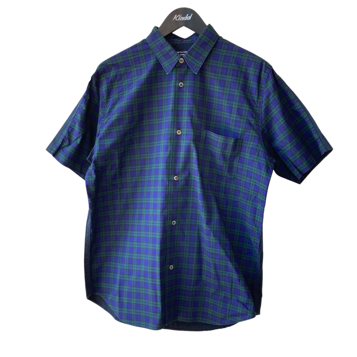 COMME des GARCONS HOMME 半袖チェックシャツHE-B029 古着・中古-1枚目のアイテム画像