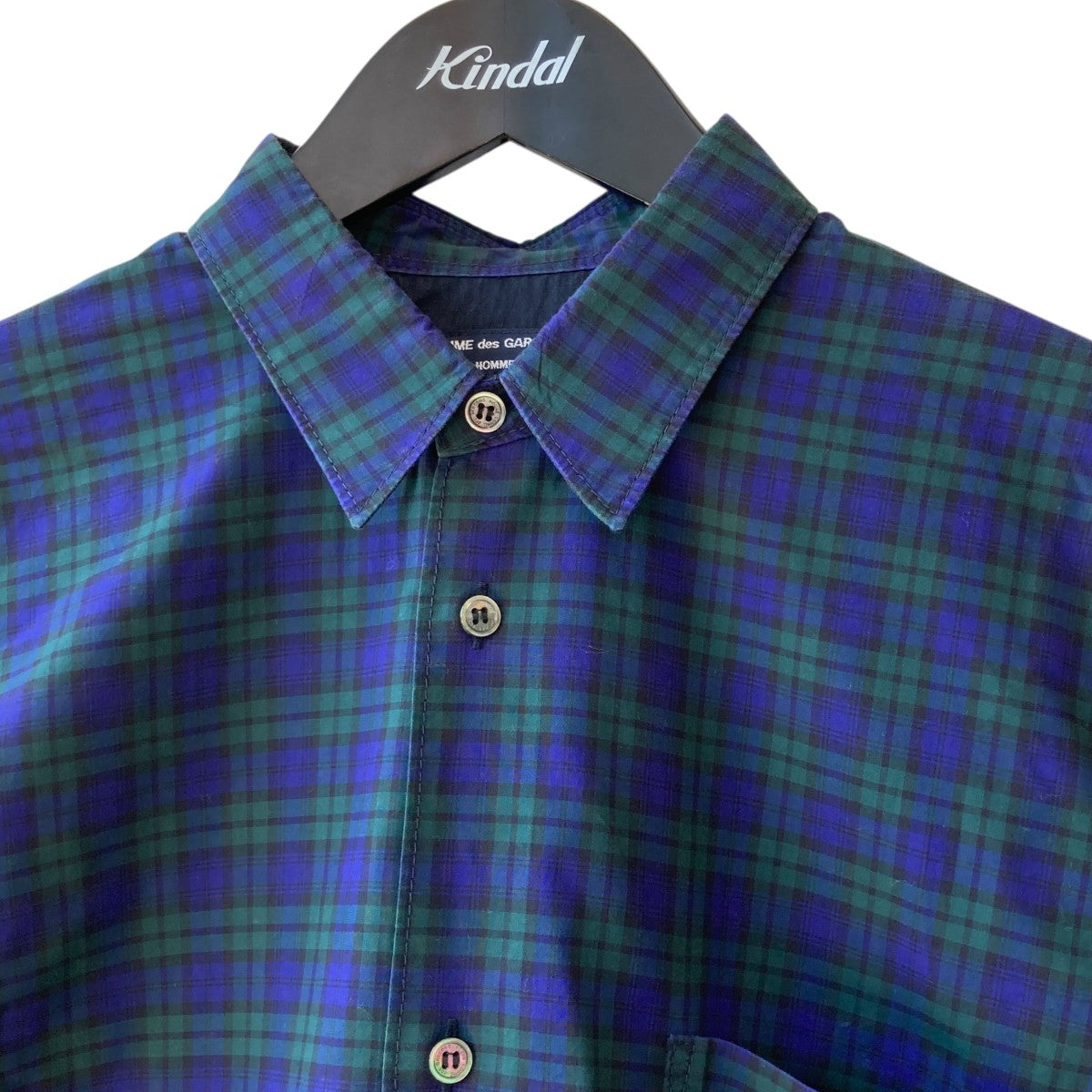 COMME des GARCONS HOMME 半袖チェックシャツHE-B029 古着・中古-3枚目のアイテム画像