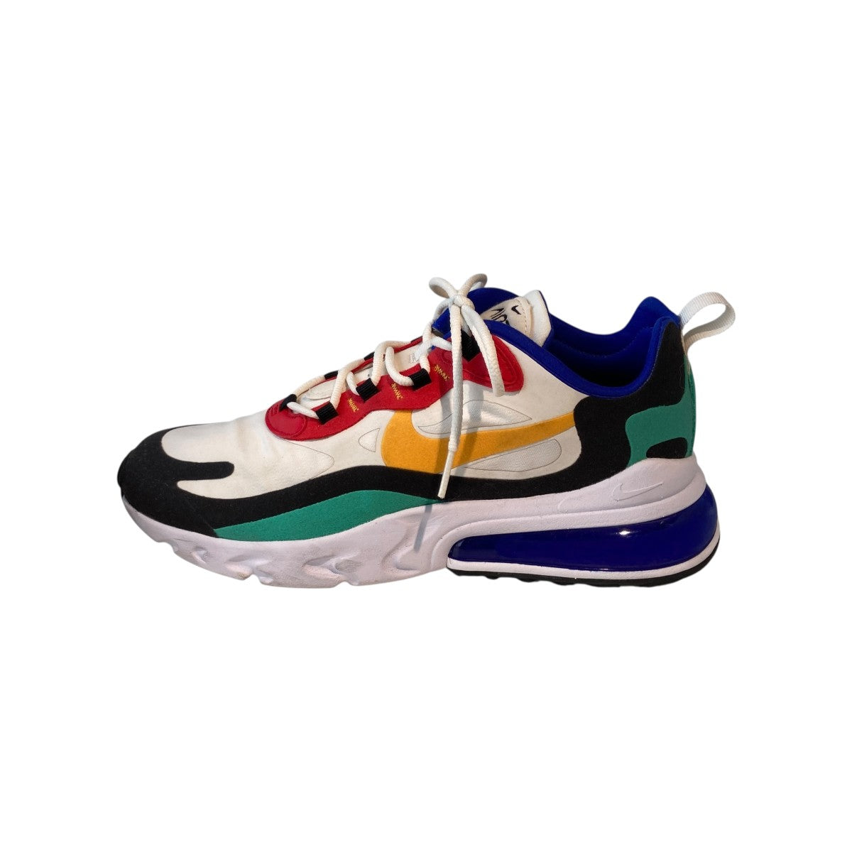 NIKE Air Max 270 React Phantom／University Gold／University RedローカットスニーカーAO4971-002 古着・中古-2枚目のアイテム画像