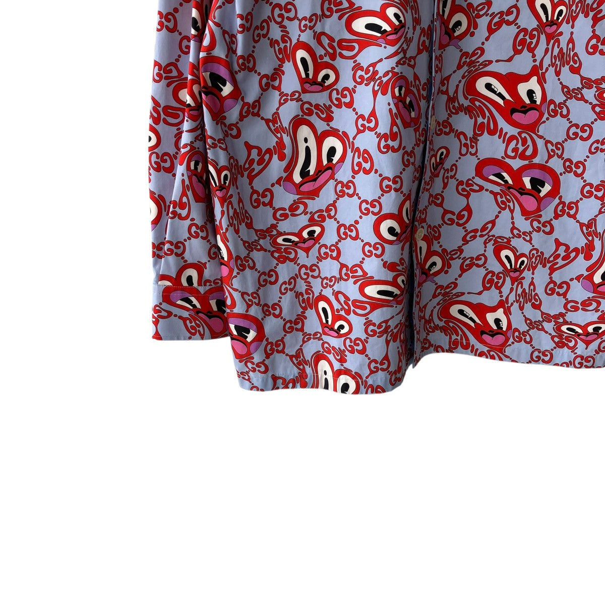 GUCCI Hattie Stewart総柄シャツ777302 ZAQEC 古着・中古-4枚目のアイテム画像