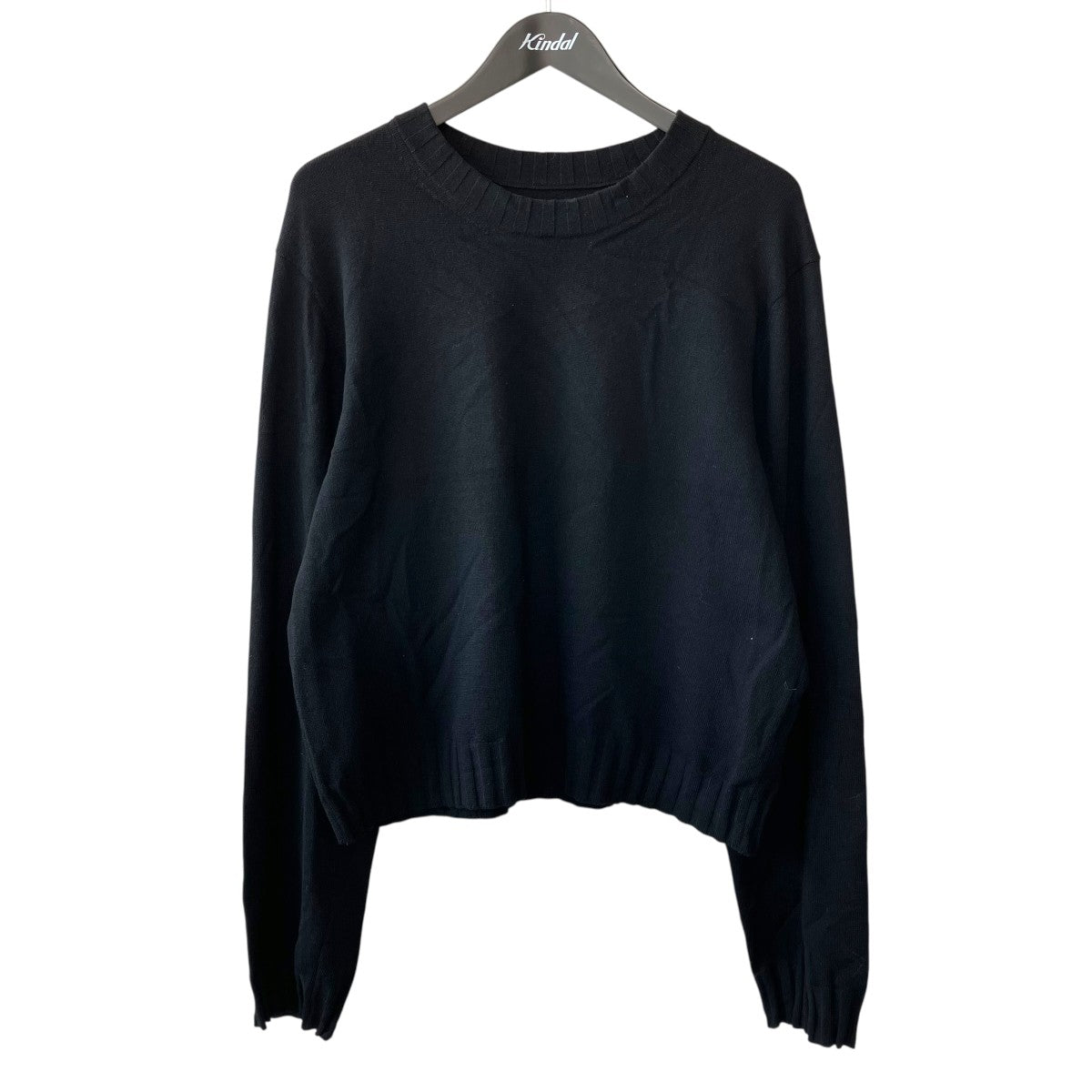lambs wool cropped crewneckニットセーターsk.0002bAW23
