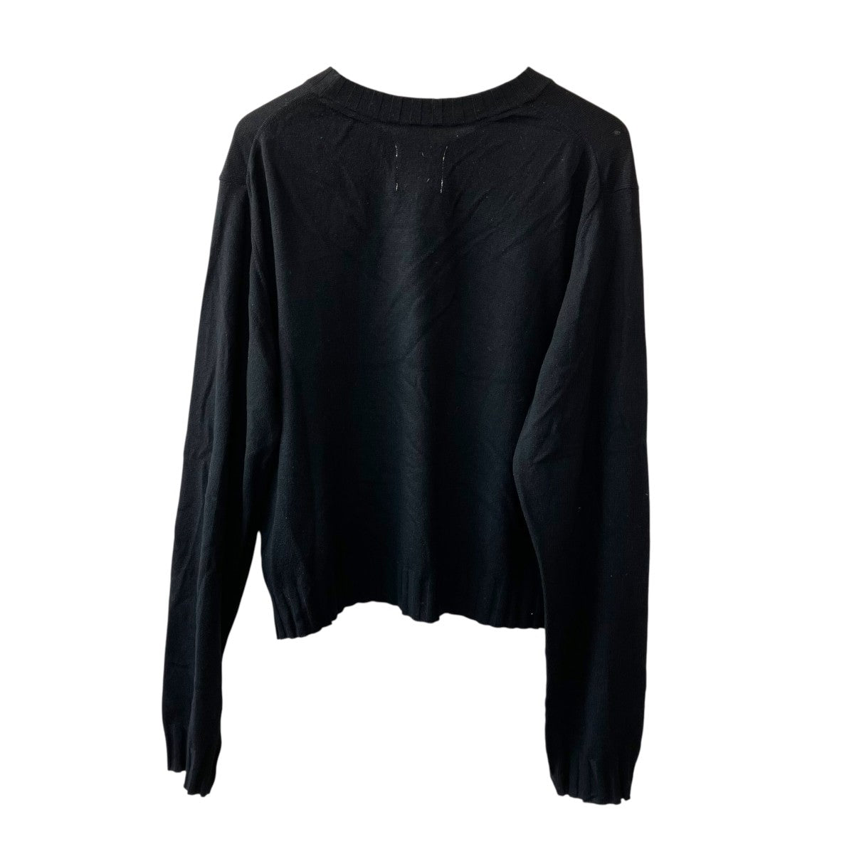 lambs wool cropped crewneckニットセーターsk.0002bAW23