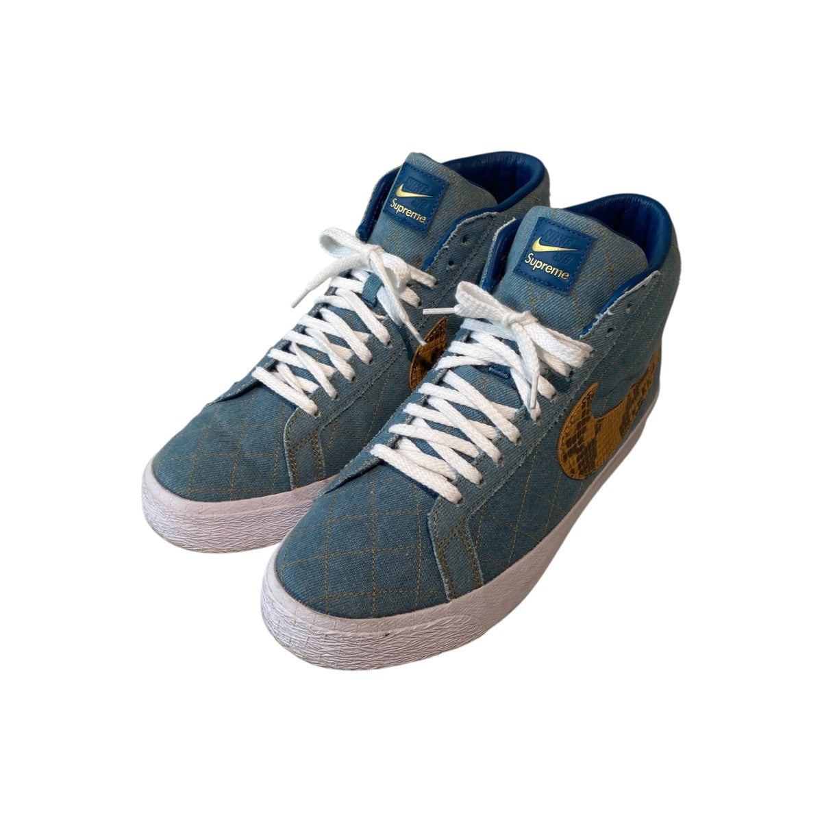 NIKE×Supreme SB Blazer Mid DenimハイカットスニーカーDX8421-400 古着・中古-1枚目のアイテム画像