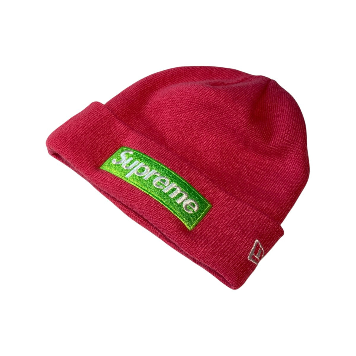 Supreme BOX LOGO NEW ERAニット帽 古着・中古-1枚目のアイテム画像