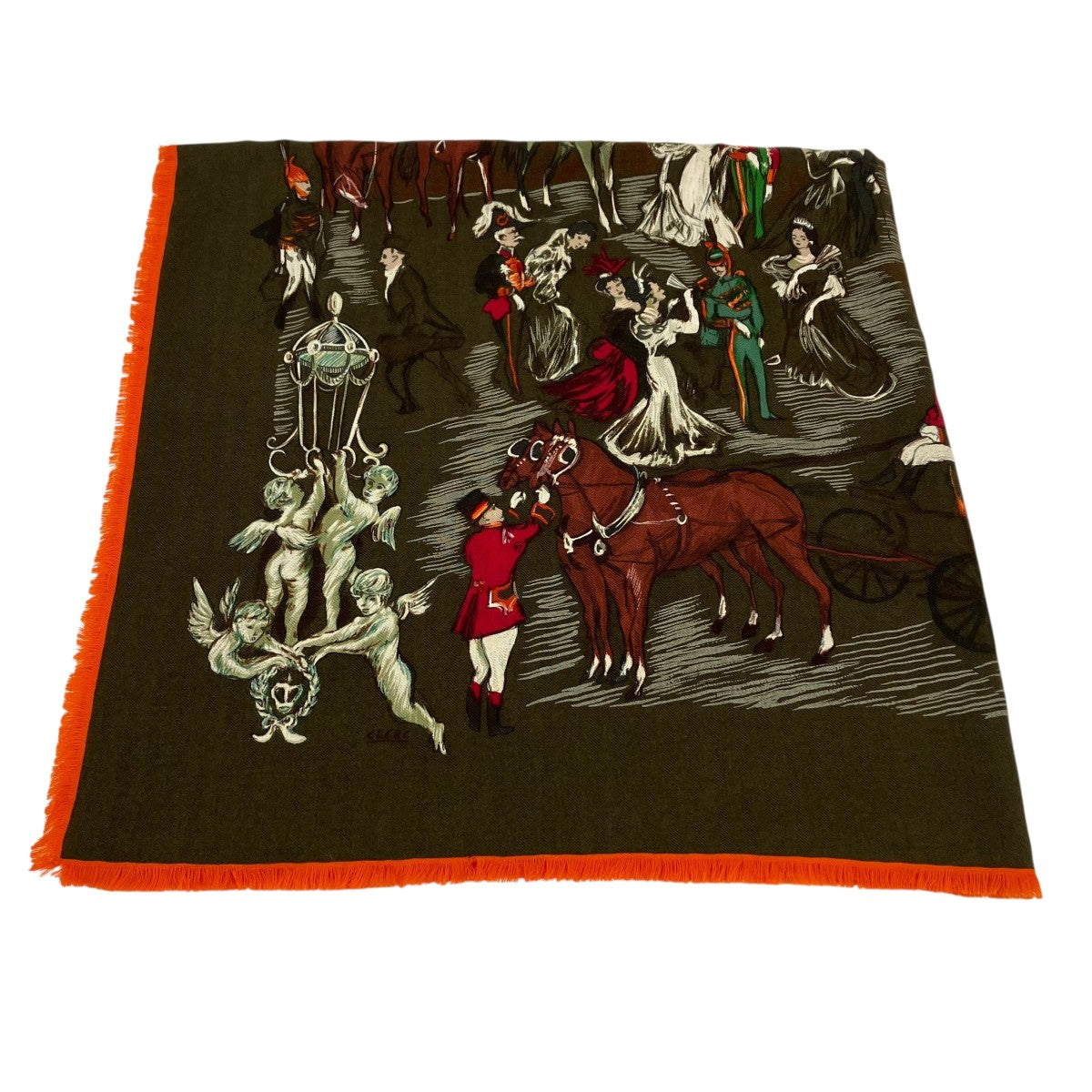 HERMES カレ90 ガラの夕べスカーフ 古着・中古-3枚目のアイテム画像