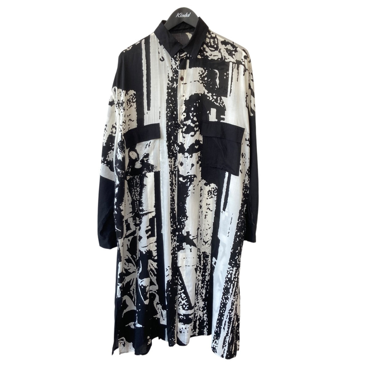 B Yohji Yamamoto ロングシャツNN-B52-204 古着・中古-1枚目のアイテム画像