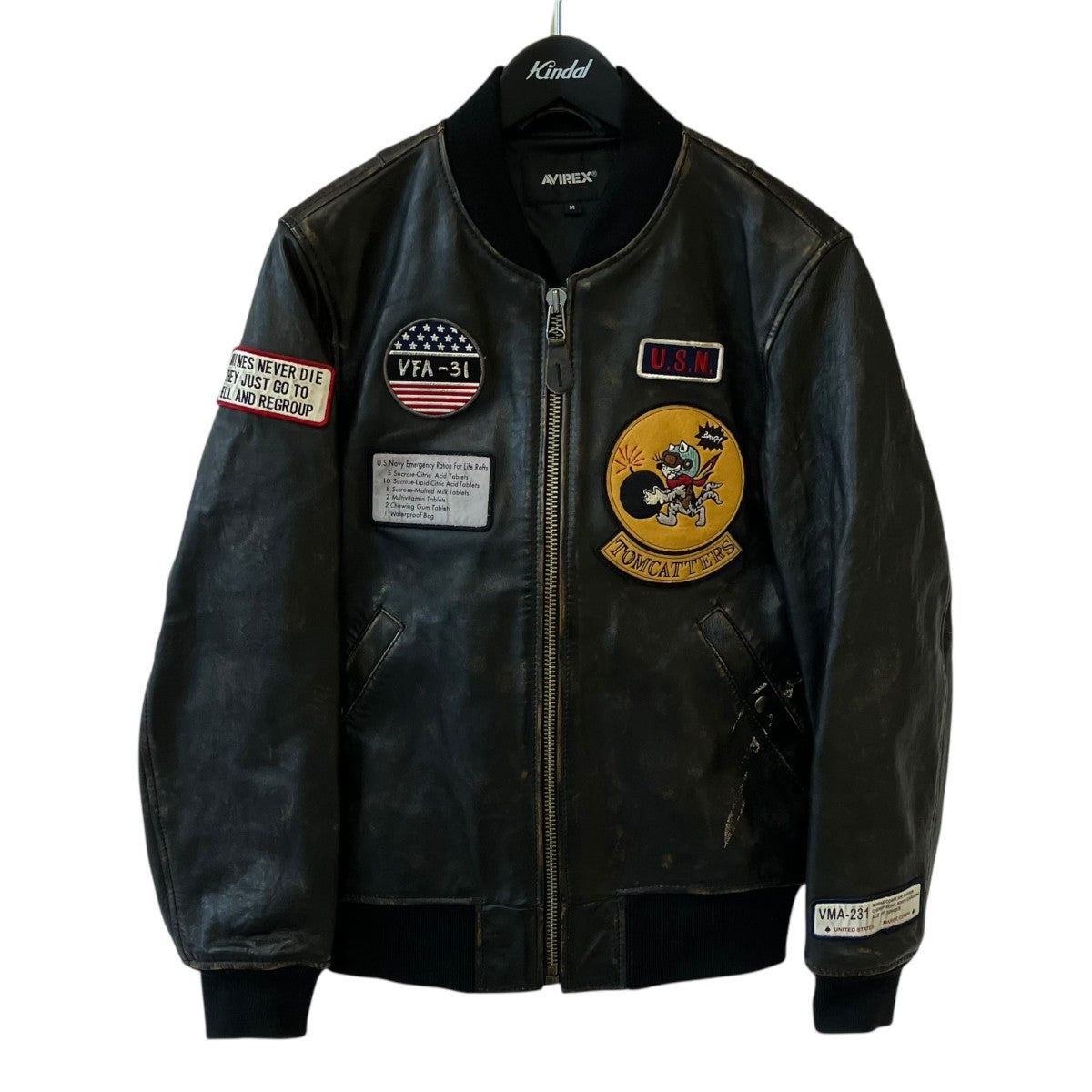 AGED LEATHER BLOUSONレザージャケット783-2250010
