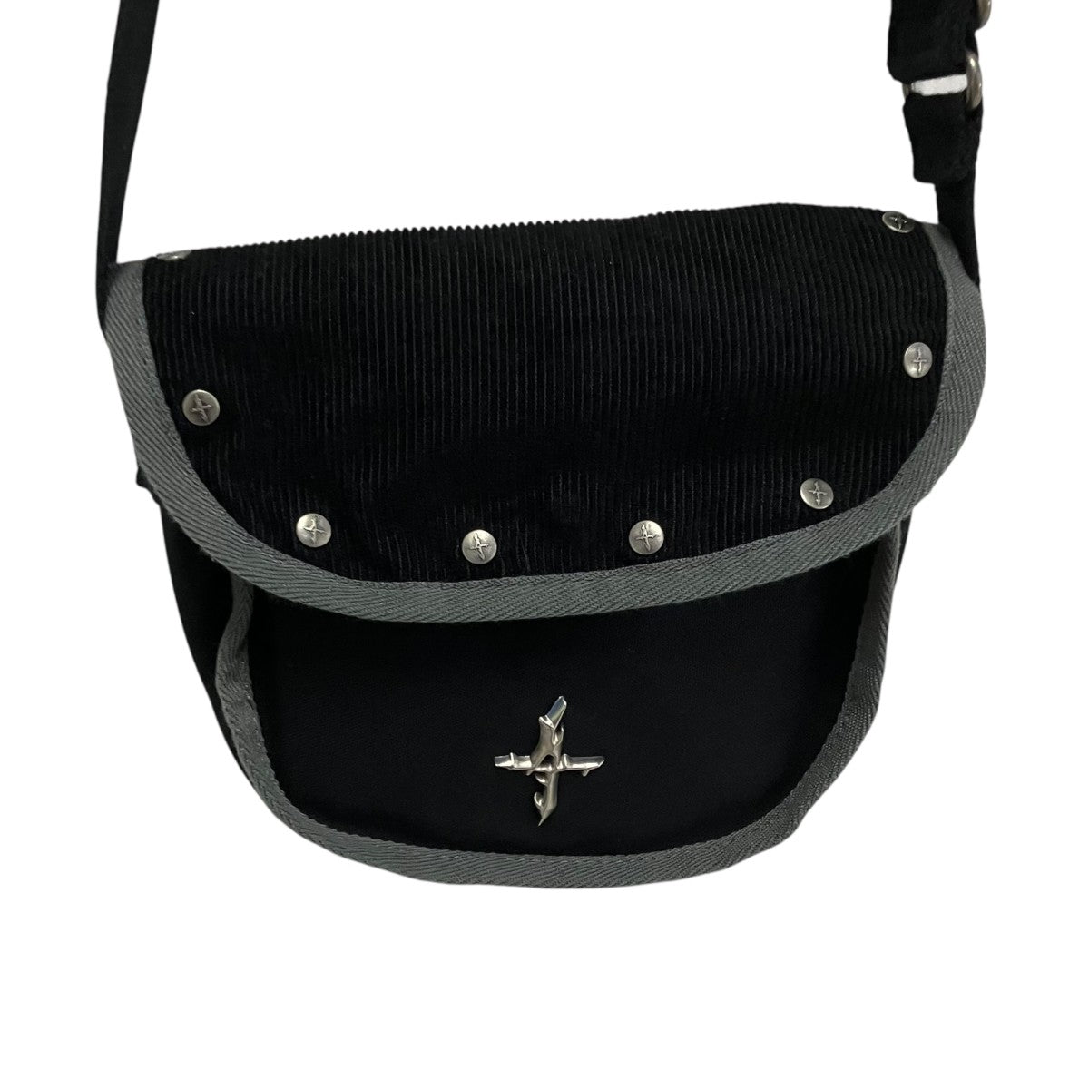 NOT4NERD 4 Symbol Stud Corduroy Mini Cross BagショルダーバッグJ2CB02HBK 古着・中古-2枚目のアイテム画像