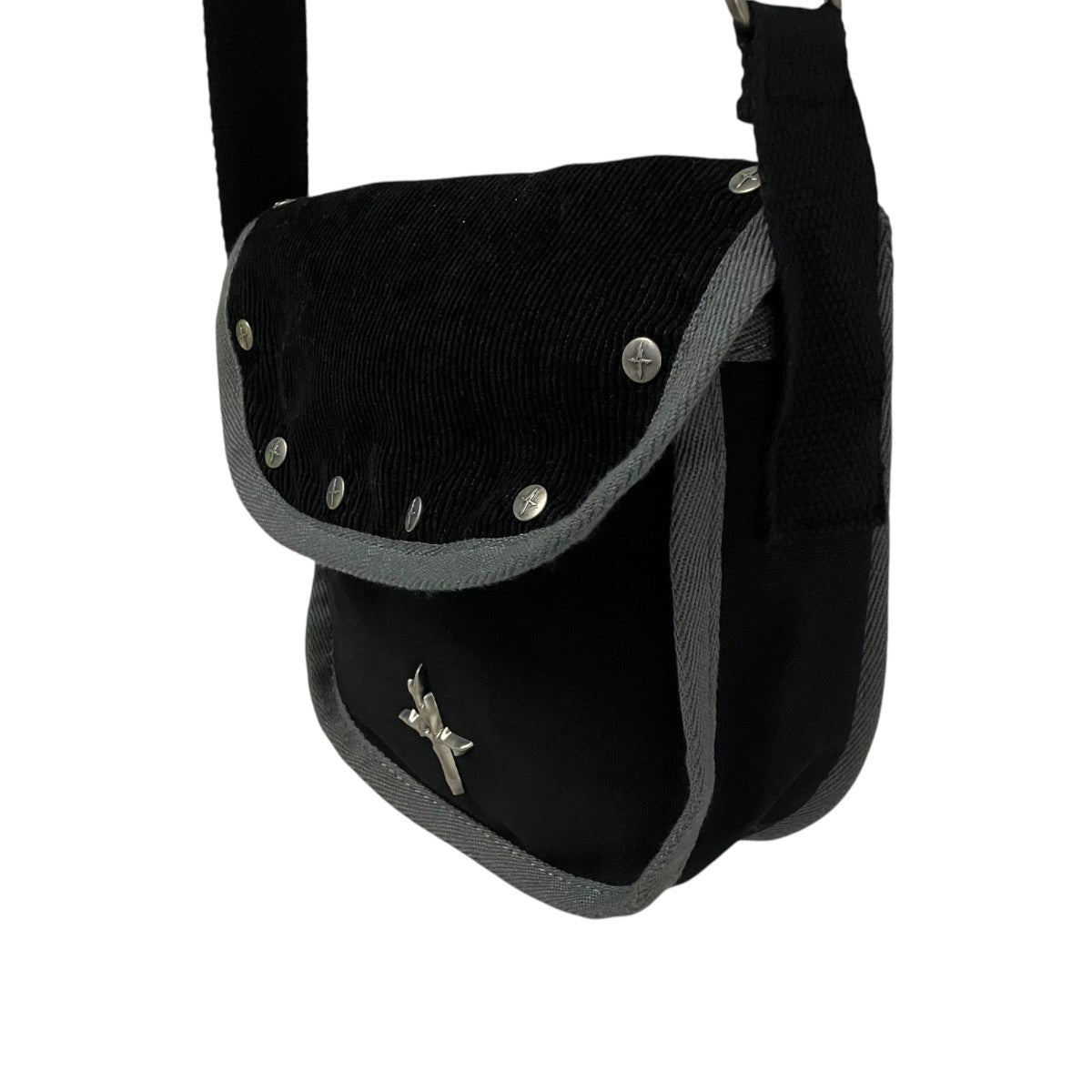 NOT4NERD 4 Symbol Stud Corduroy Mini Cross BagショルダーバッグJ2CB02HBK 古着・中古-3枚目のアイテム画像