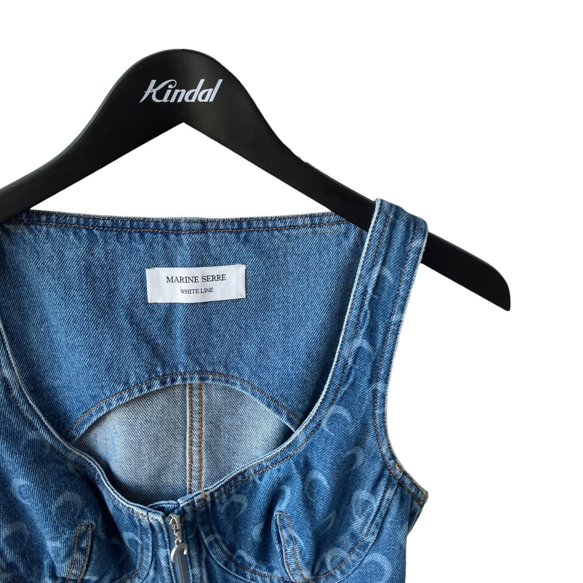 marine serre MOON LASER DENIM BUSTIER TOPビスチェ 古着・中古-3枚目のアイテム画像