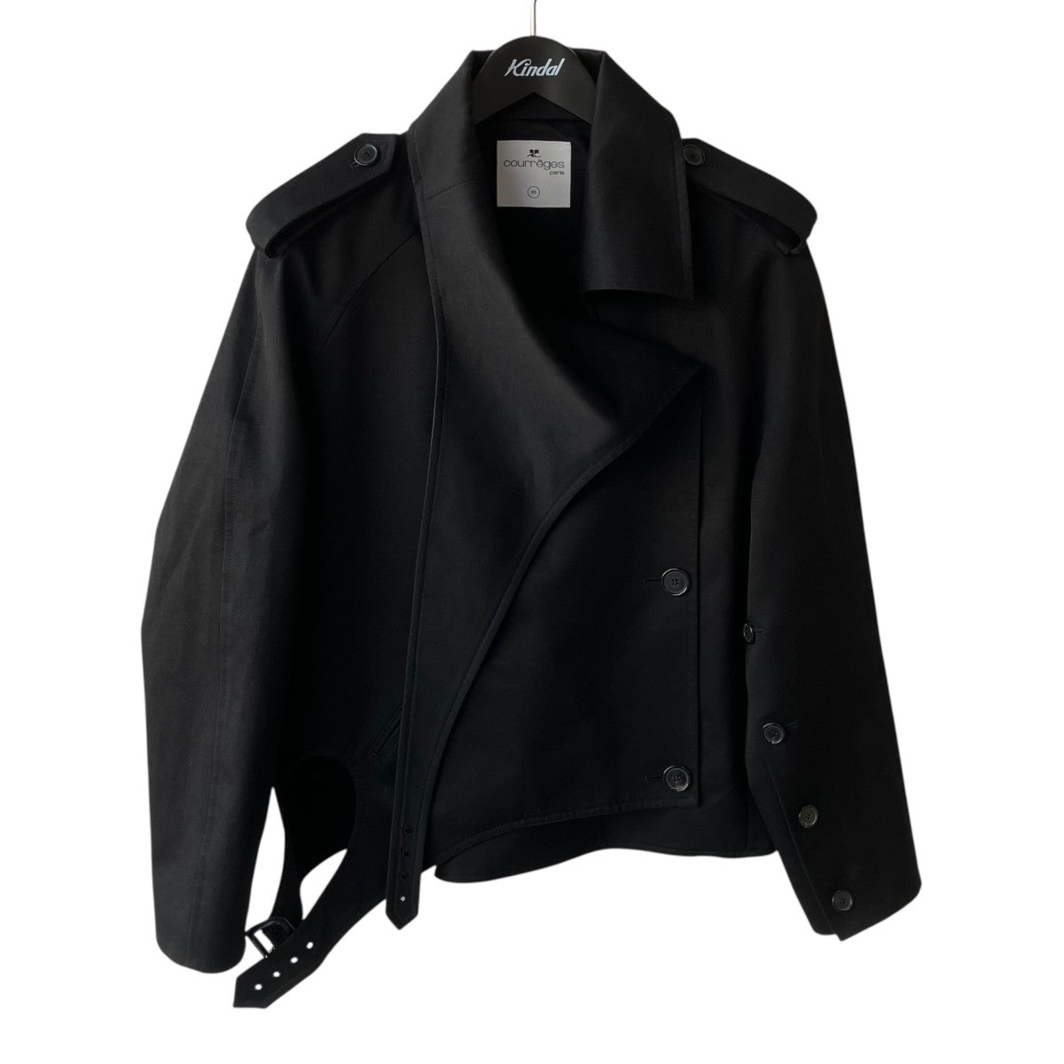 courreges TWILL STRAP CROP JACKETショートジャケット123CBL073PL00079999 古着・中古-1枚目のアイテム画像