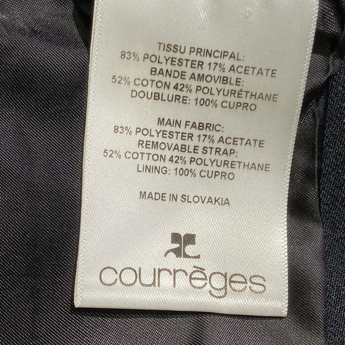 courreges SHORT OBLIQUE TRENCH COATクロップドコート424CBL215CO01319999 古着・中古-6枚目のアイテム画像