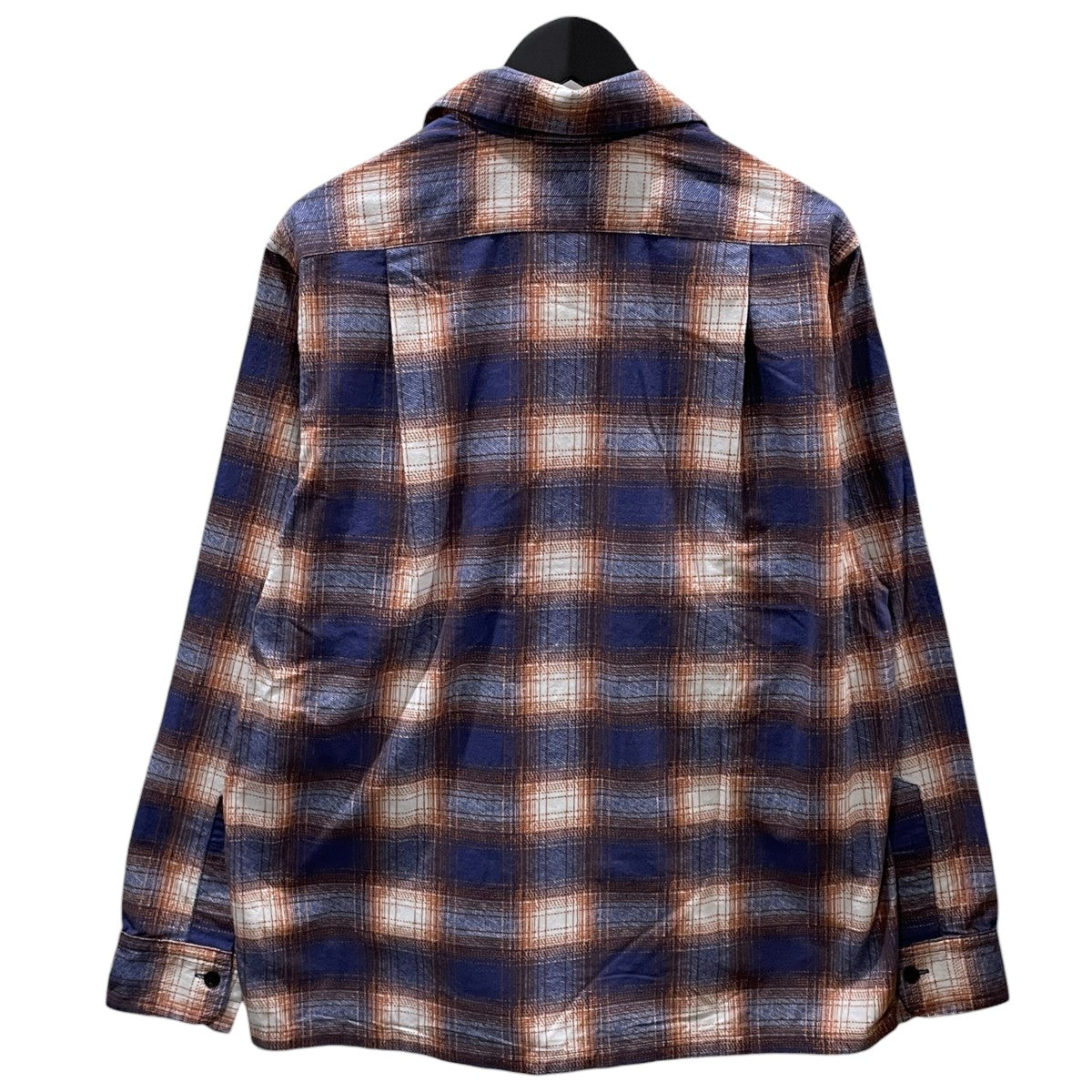 Subculture×BerBerJin チェック柄オープンカラーネルシャツ COTTON CHECK SHIRT コットンチェックシャツ SCTP-CLB02 古着・中古-2枚目のアイテム画像