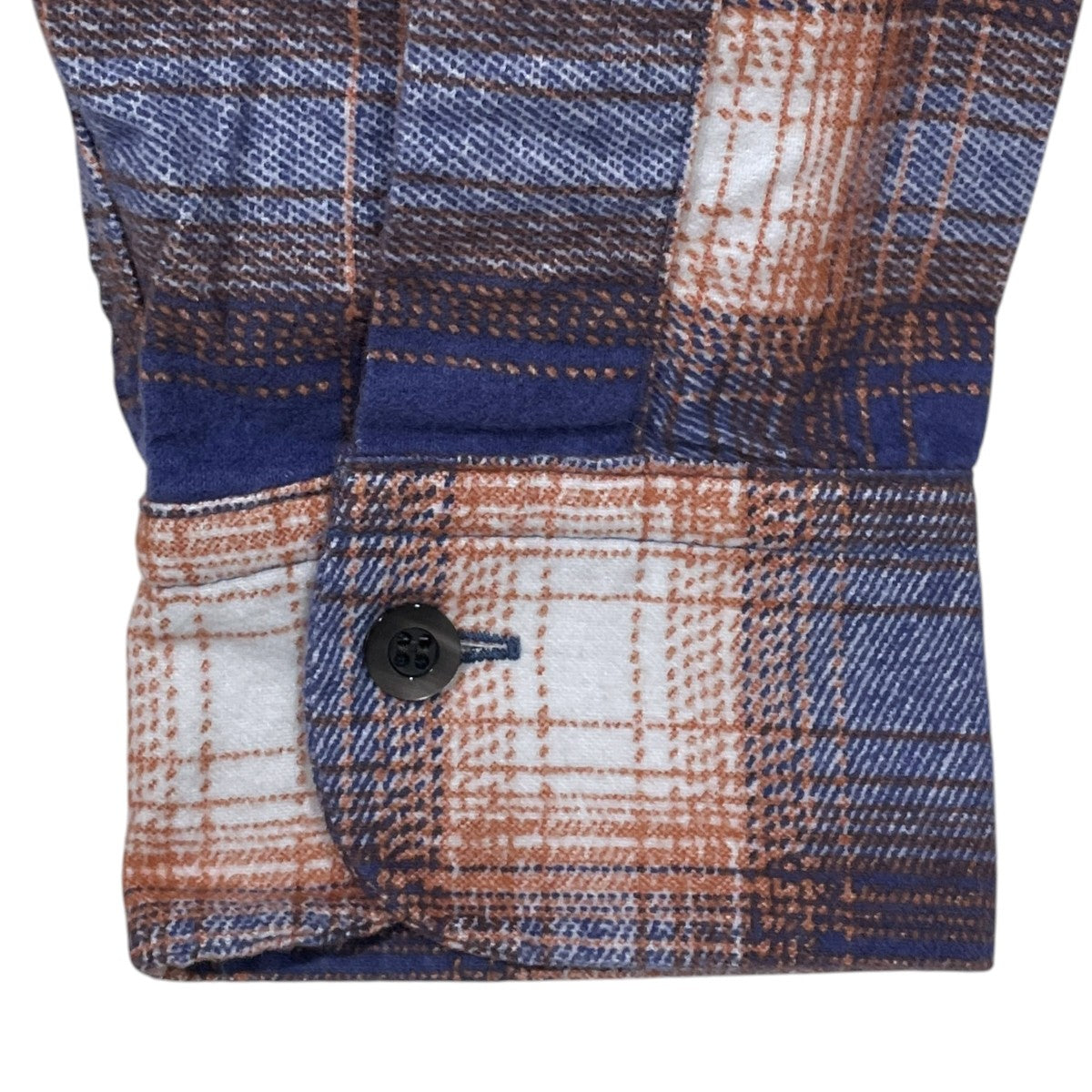 Subculture×BerBerJin チェック柄オープンカラーネルシャツ COTTON CHECK SHIRT コットンチェックシャツ SCTP-CLB02 古着・中古-4枚目のアイテム画像