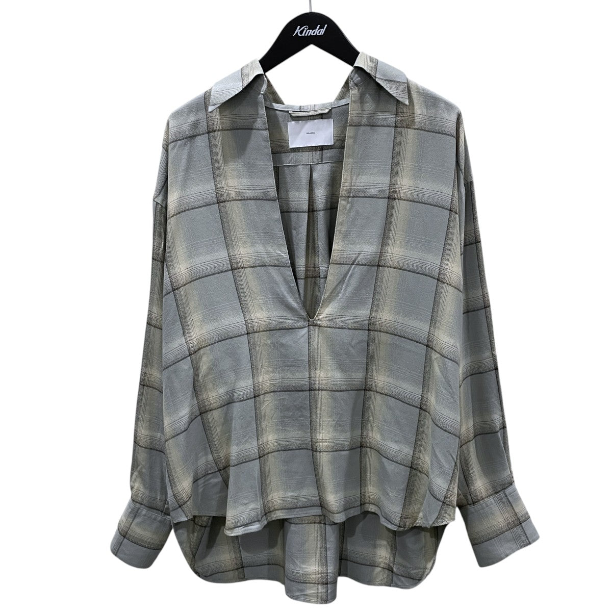 25SS オンブレチェック柄プルオーバーシャツ OMBRE SKIPPER BLOUSE オンブレスキッパーブラウス 2541000510