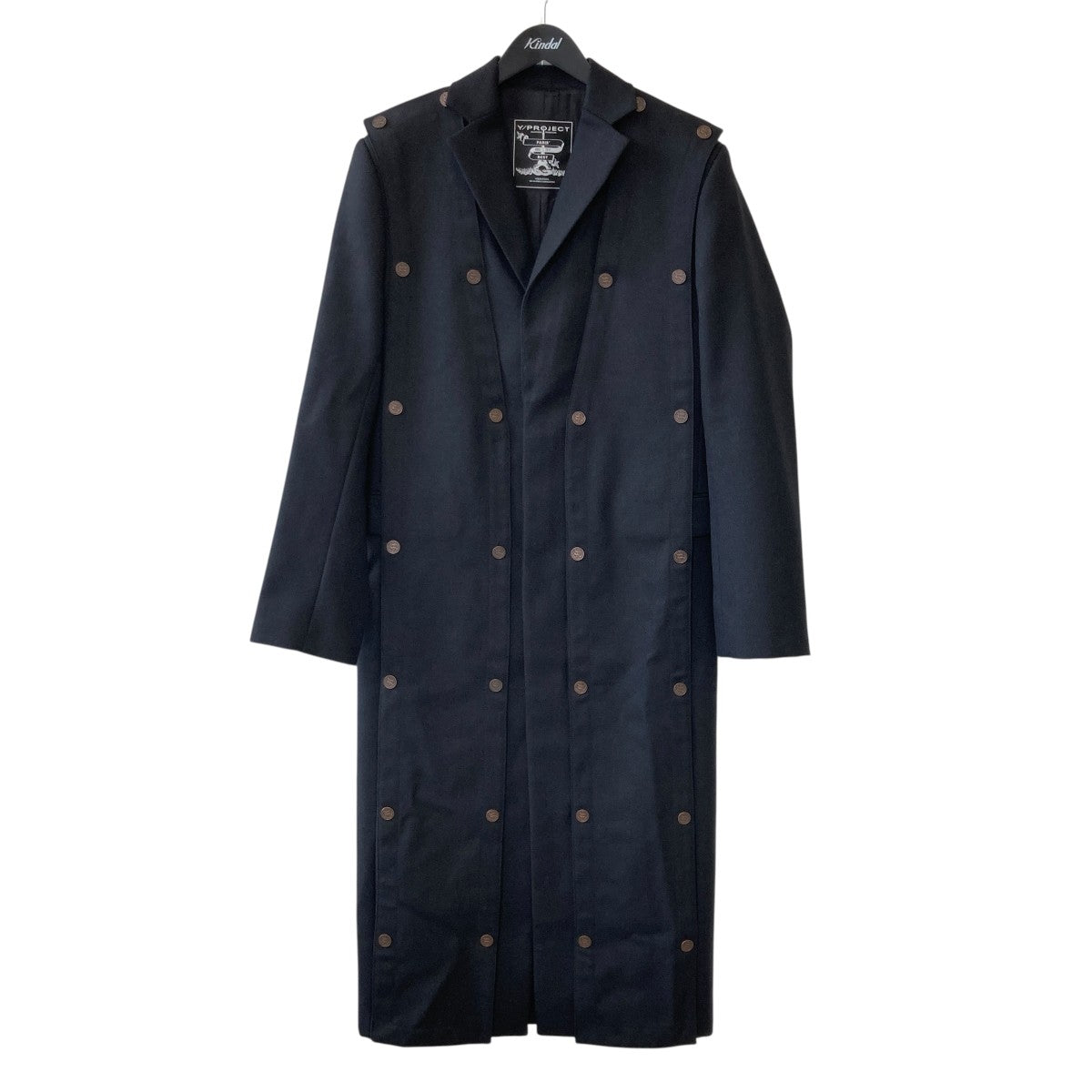 23SSBLACK SNAP PANEL COATコート