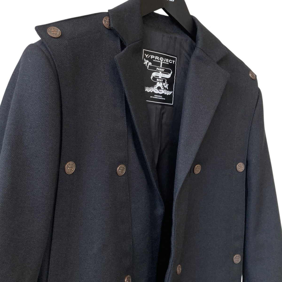 23SSBLACK SNAP PANEL COATコート