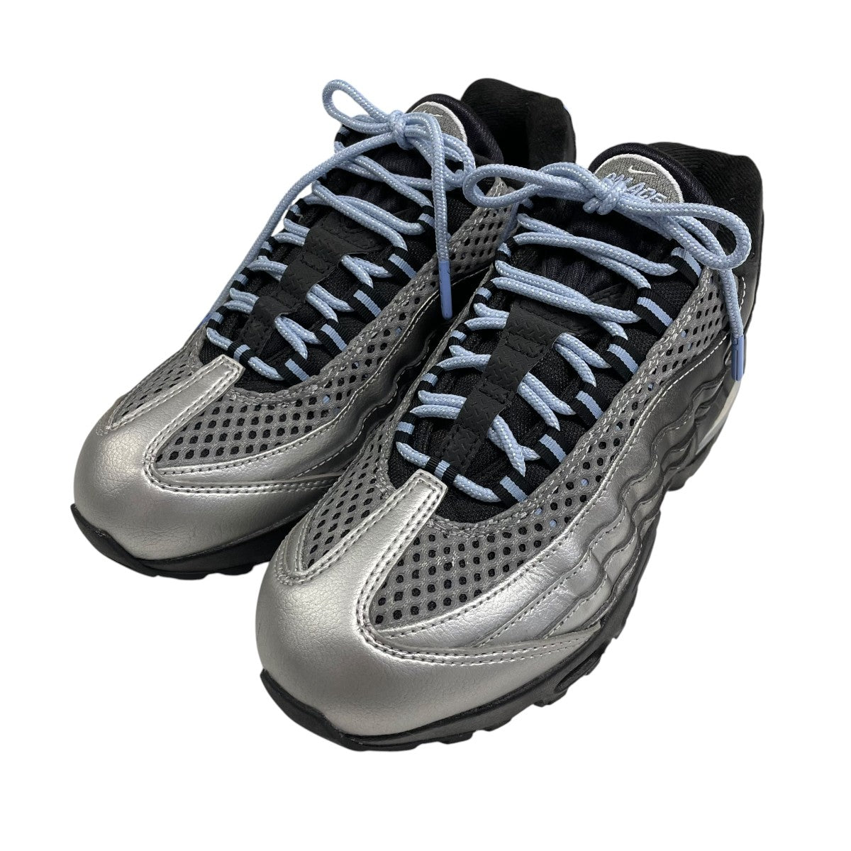 NIKE×PALACE Air Max 95 Big Bubble Metallic Silver Aluminumスニーカーiq7708-095 古着・中古-1枚目のアイテム画像