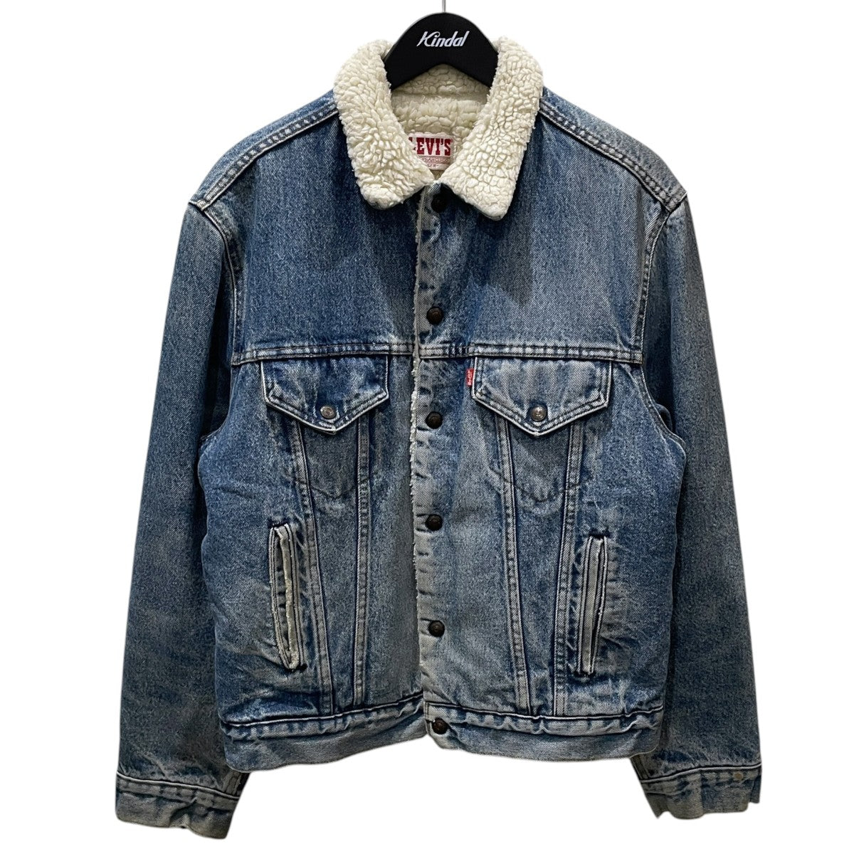 内ボアデニムジャケット Sherpa-Lined Denim Trucker Jacket シェルパラインドデニムトラッカージャケット MADE IN USA ボタン裏527 70508-0217