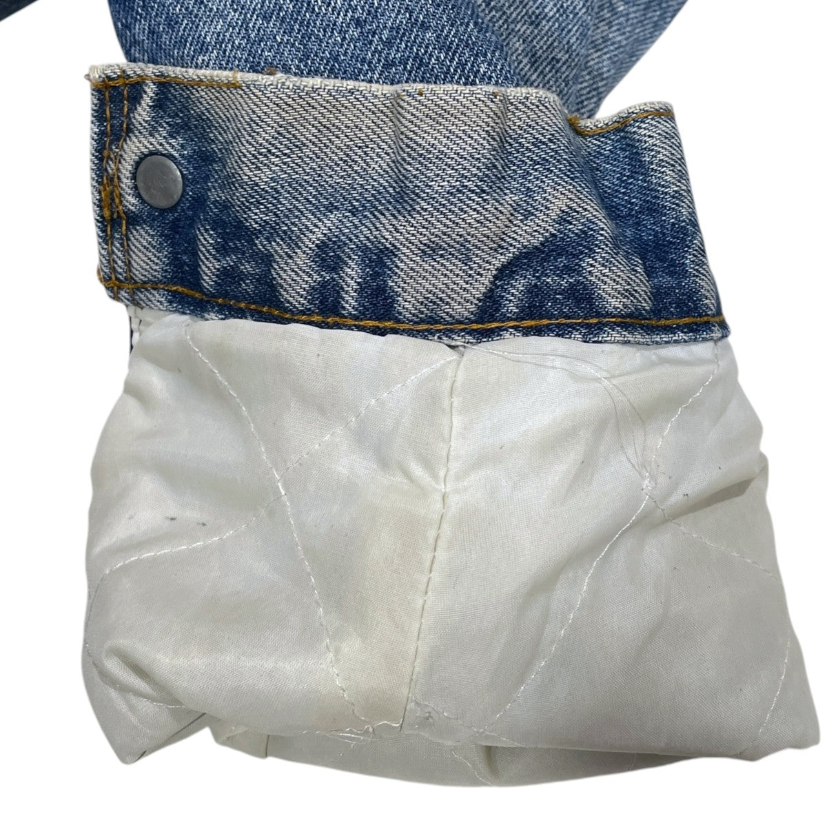 内ボアデニムジャケット Sherpa-Lined Denim Trucker Jacket シェルパラインドデニムトラッカージャケット MADE IN USA ボタン裏527 70508-0217