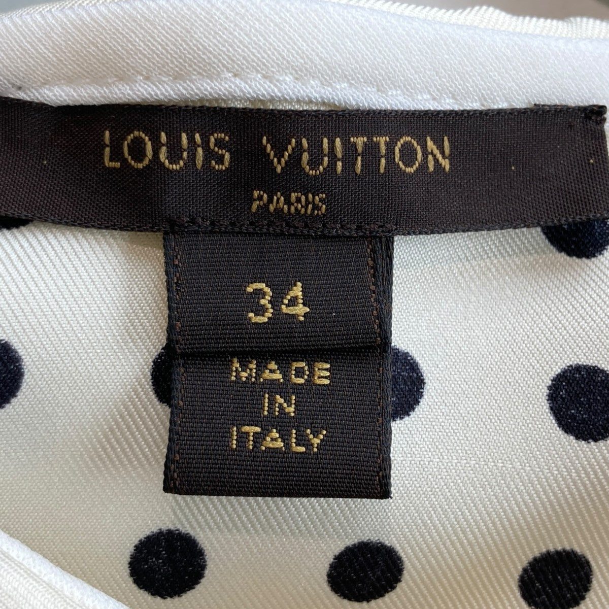 LOUIS VUITTON ドット半袖ブラウスRW152A F8BL06S0Z 古着・中古-4枚目のアイテム画像