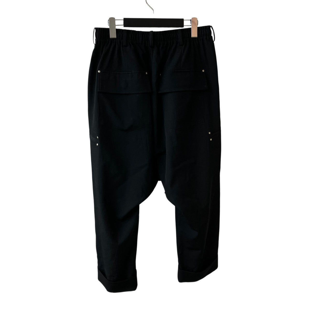 24SSWASHER FINISHED WOOL GABARDINE STUDS SLIM SAROUEL PANTSサルエルパンツUY-P17-101