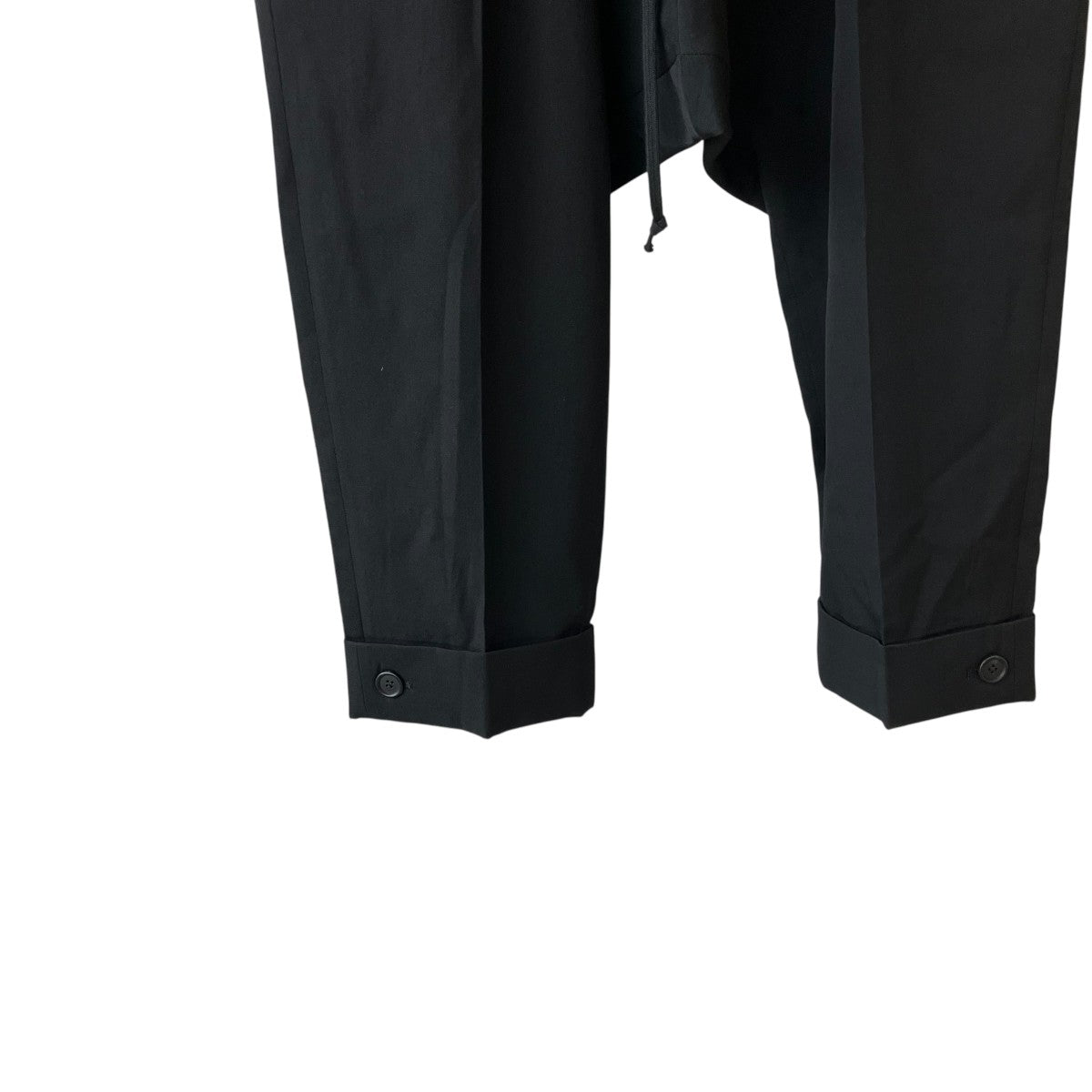 24SSWASHER FINISHED WOOL GABARDINE STUDS SLIM SAROUEL PANTSサルエルパンツUY-P17-101