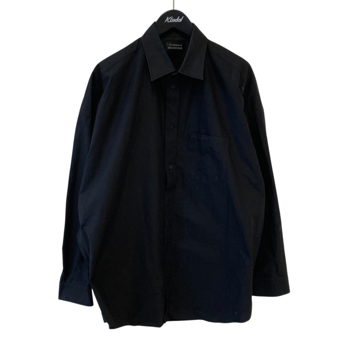 BALENCIAGA ロゴ刺繍オーバーサイズシャツ758312 TNM75 古着・中古-1枚目のアイテム画像