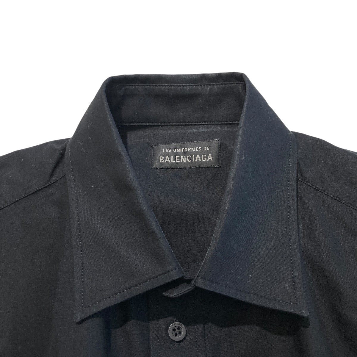 BALENCIAGA ロゴ刺繍オーバーサイズシャツ758312 TNM75 古着・中古-8枚目のアイテム画像