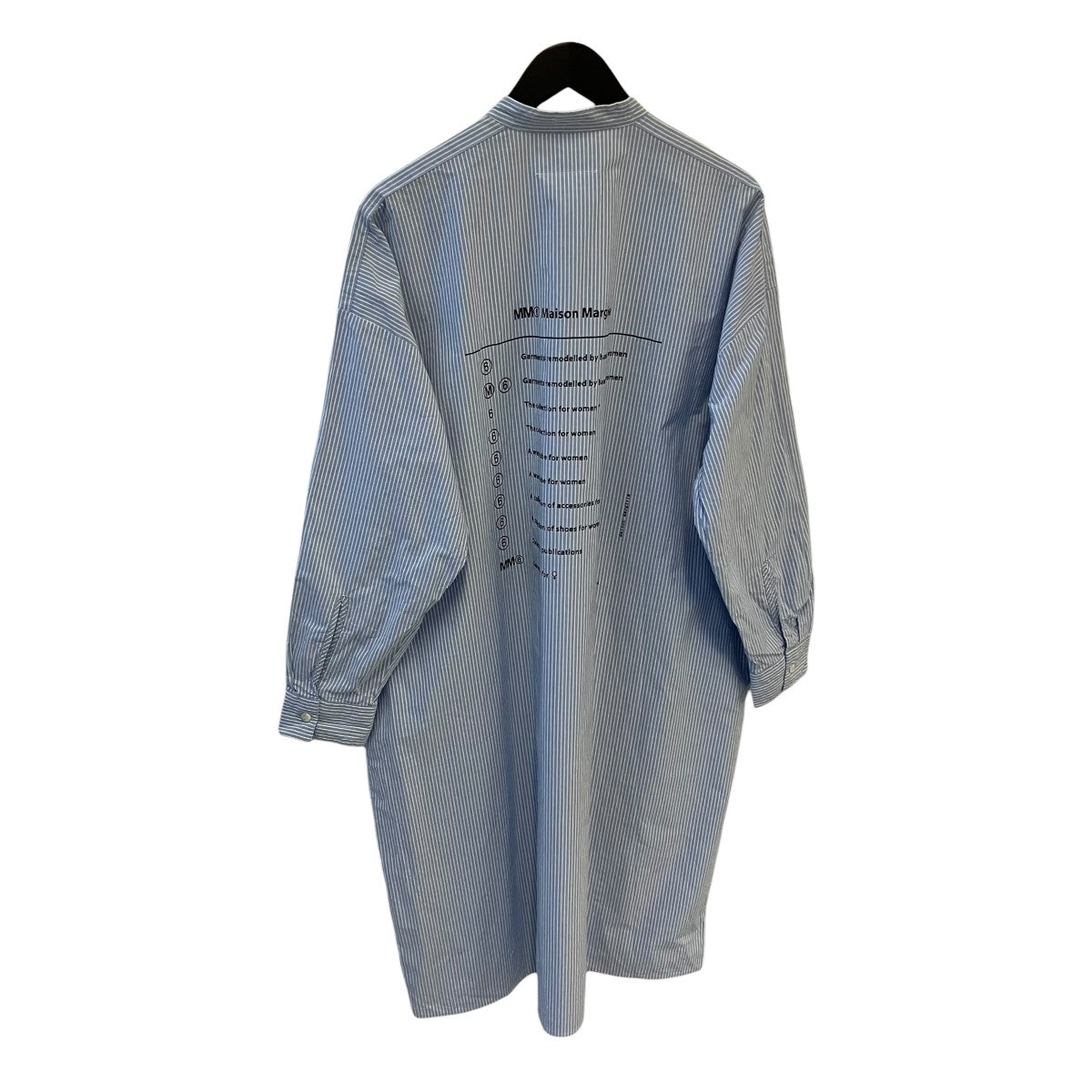 MM6 Maison Margiela 19SSストライプロングスリーブシャツワンピースS52CT0389 古着・中古-2枚目のアイテム画像