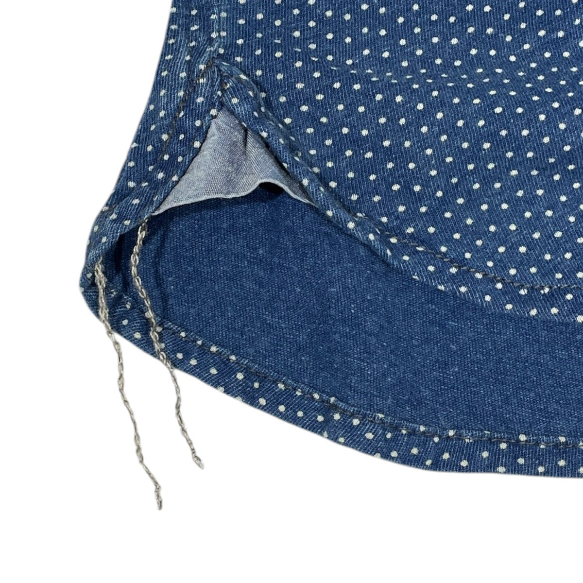 ドット柄バンドカラープルオーバーカットソー Polka-Dot Jersey Popover Workshirt ポルカドット ジャージ ポップオーバー ワークシャツ
