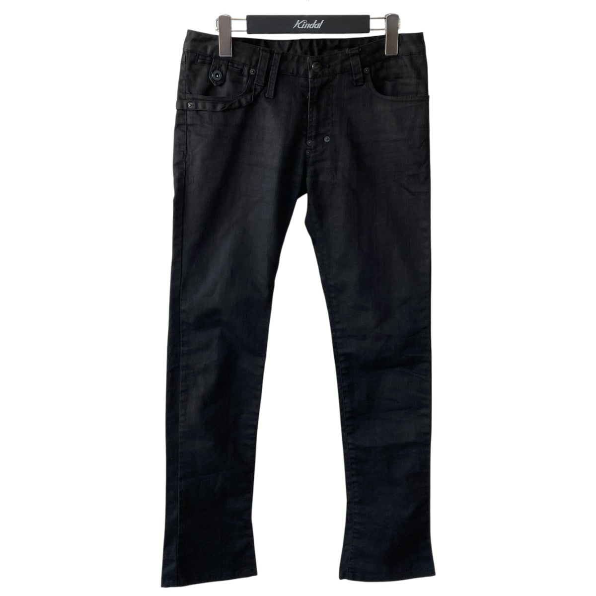 KATHARINE HAMNETT coated flare denimデニムパンツkp13 99k99 古着・中古-1枚目のアイテム画像