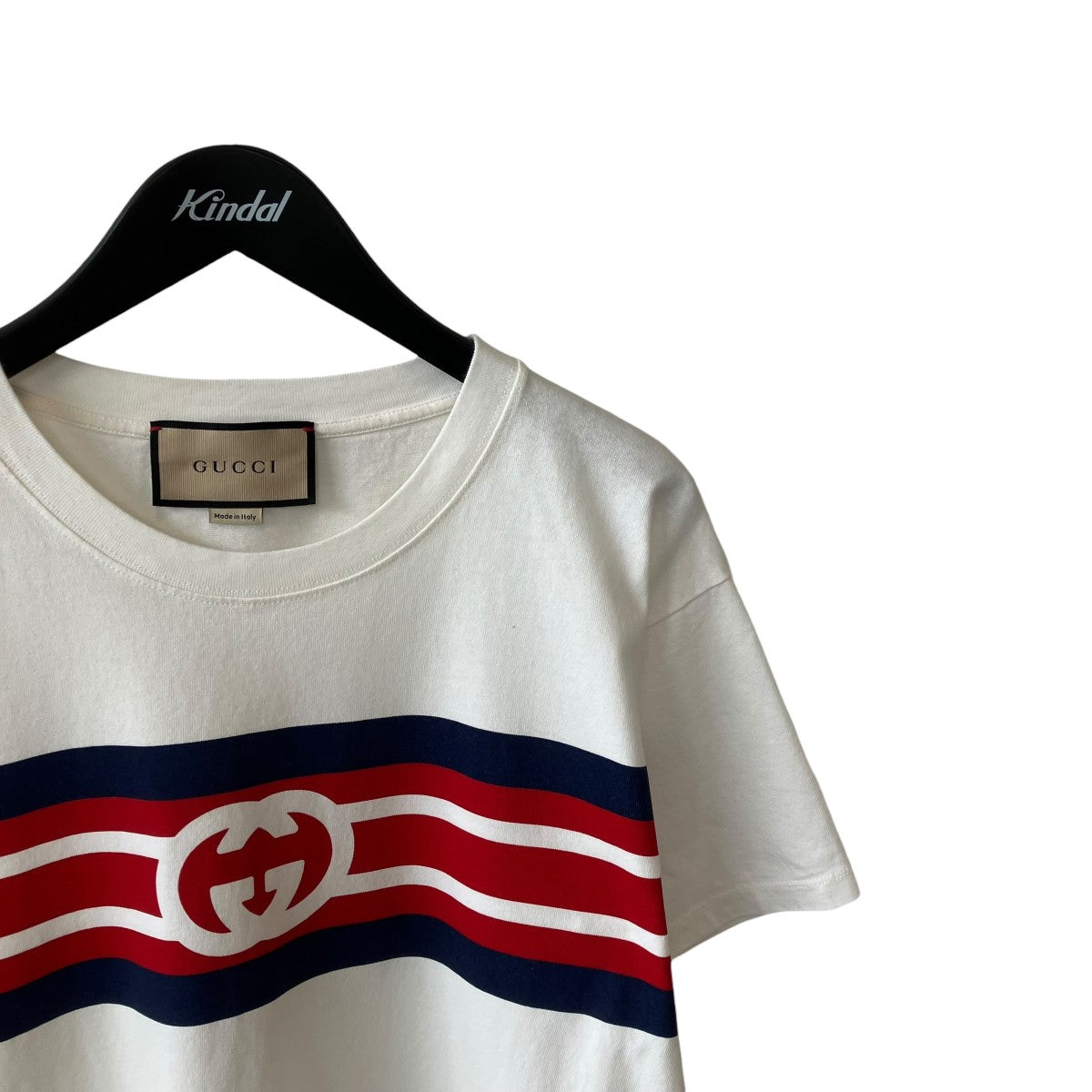 GUCCI Interlocking G Stripe Print TeeTシャツ616036 XJDAG 古着・中古-3枚目のアイテム画像