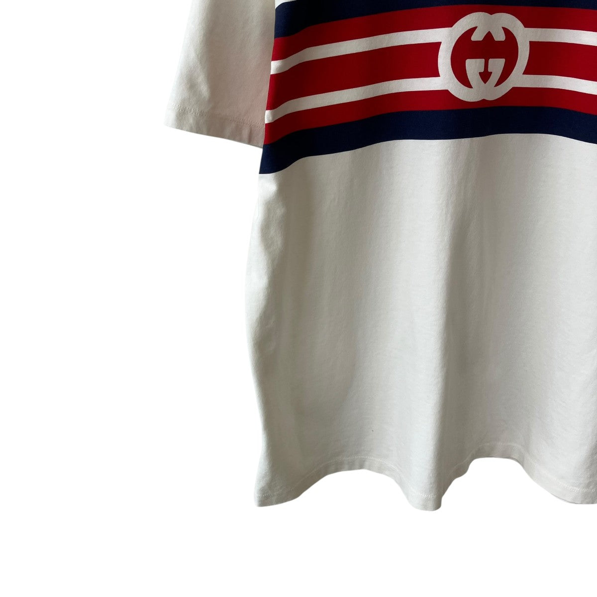 GUCCI Interlocking G Stripe Print TeeTシャツ616036 XJDAG 古着・中古-4枚目のアイテム画像