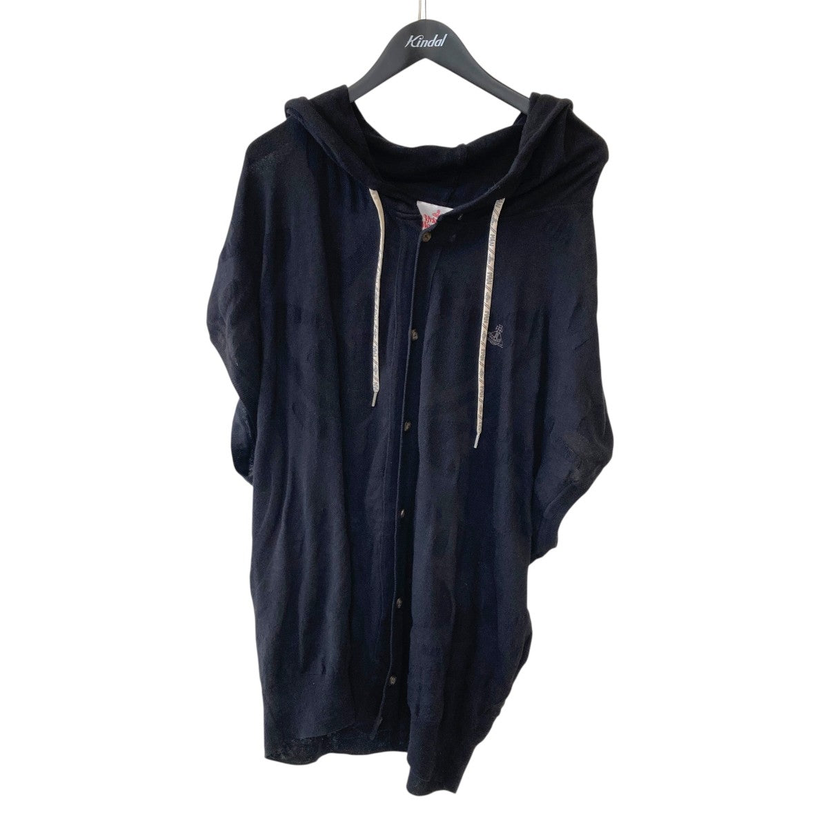 Vivienne Westwood man CAMO ORB SLEEVELESS HOOD CARDIGAN半袖カットソー26-12-152002 古着・中古-1枚目のアイテム画像