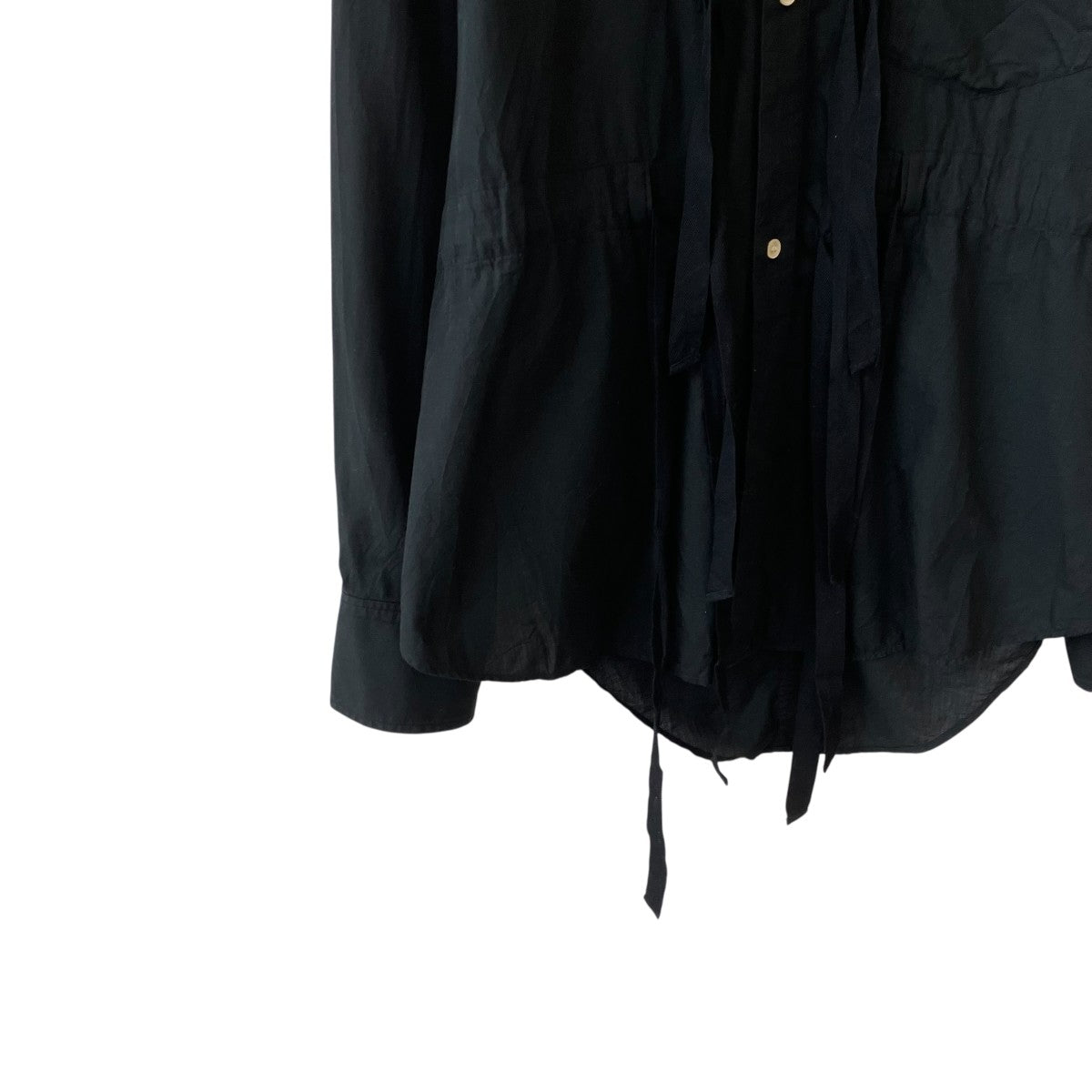 BED J．W． FORD Cotton Silk Ribbon Shirt長袖シャツ 古着・中古-4枚目のアイテム画像