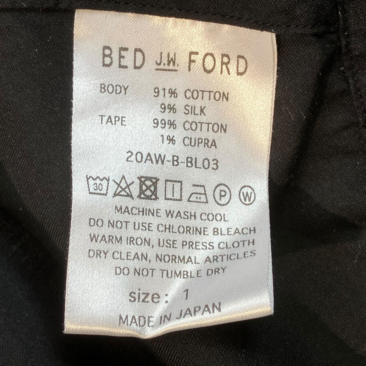 BED J．W． FORD Cotton Silk Ribbon Shirt長袖シャツ 古着・中古-6枚目のアイテム画像