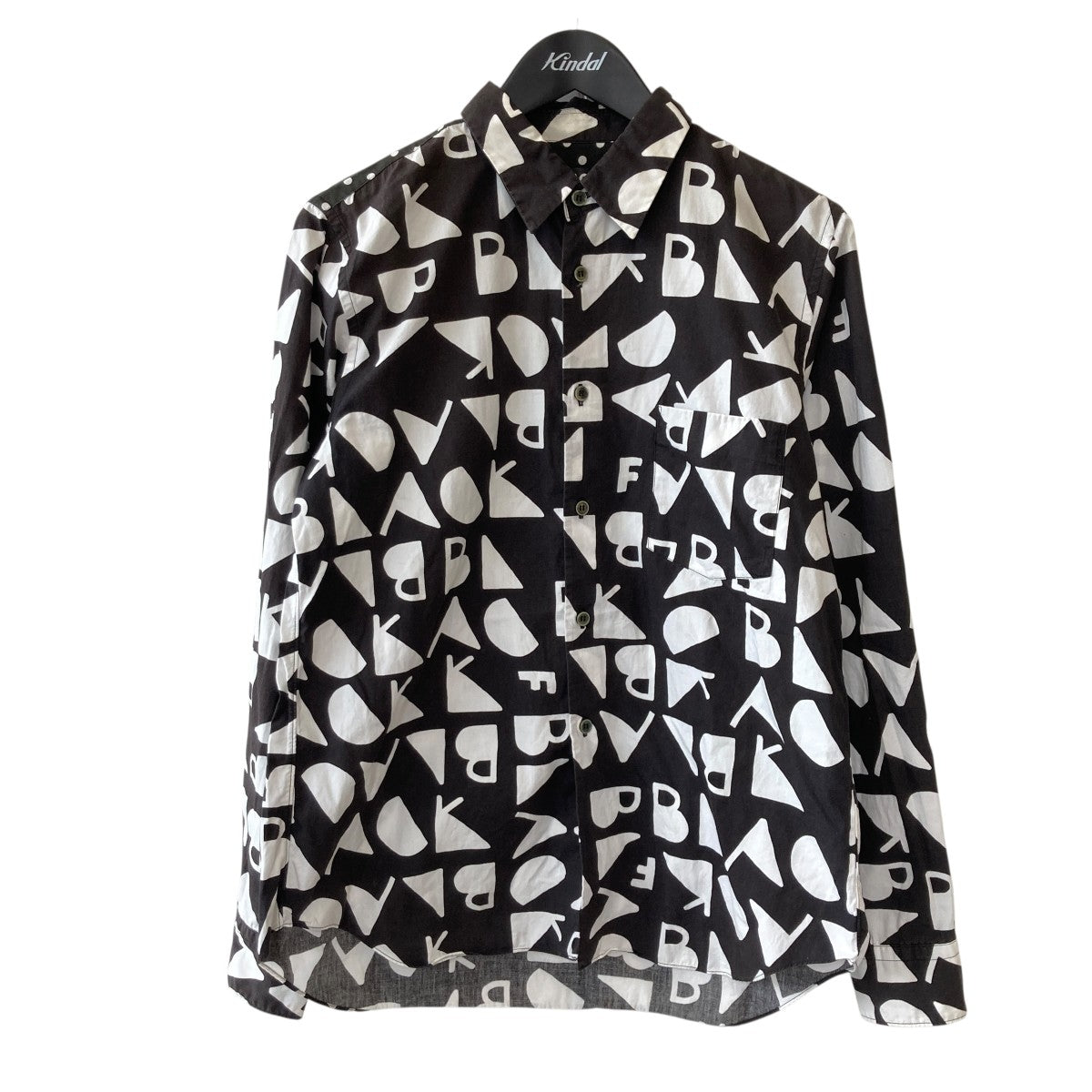 BLACK COMME des GARCONS 総柄長袖シャツ1L-B010 古着・中古-1枚目のアイテム画像