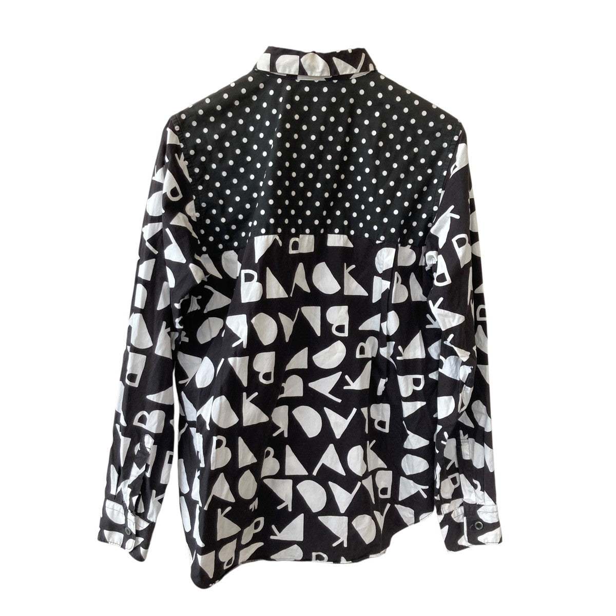 BLACK COMME des GARCONS 総柄長袖シャツ1L-B010 古着・中古-2枚目のアイテム画像