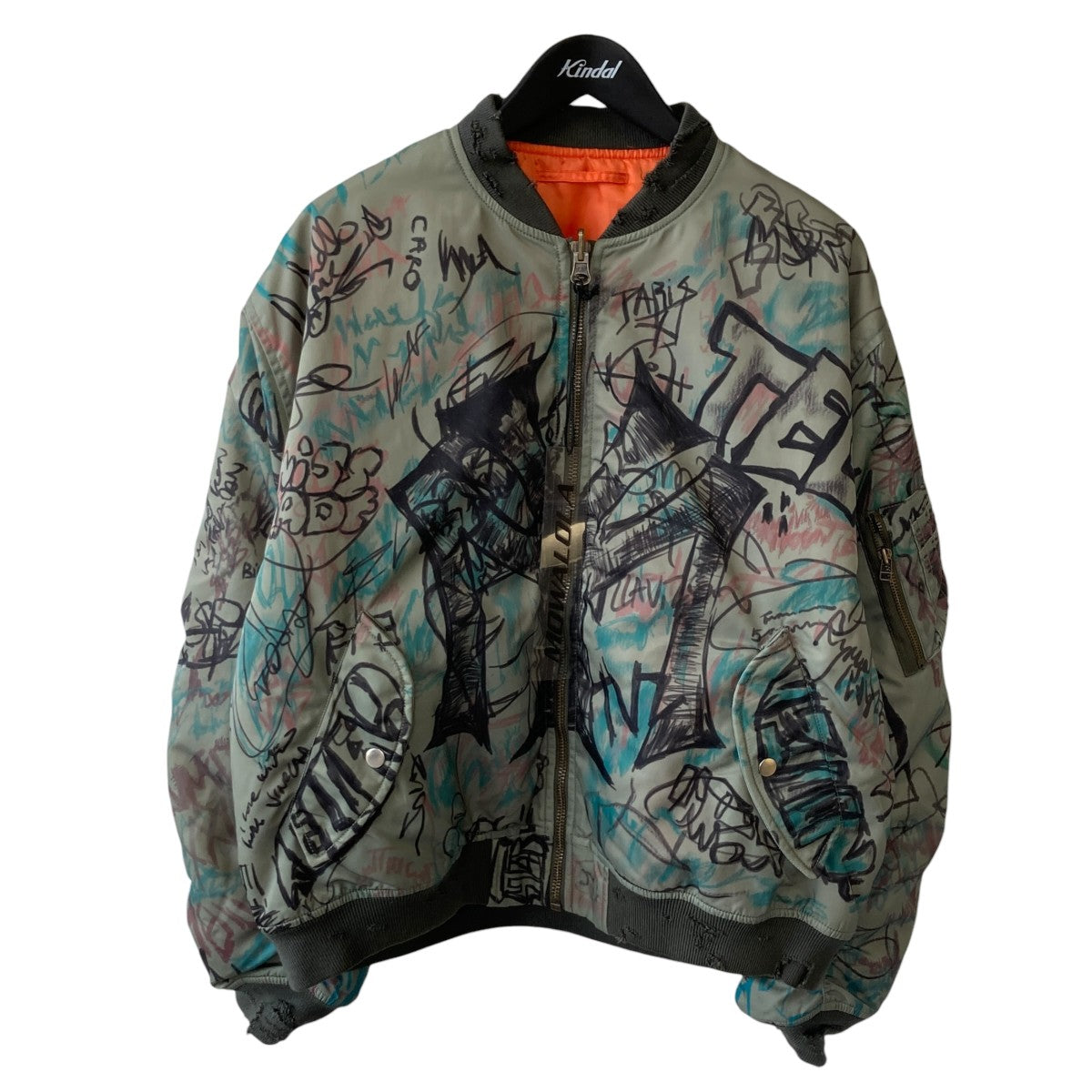 MOWALOLA graffiti bomber jacketMA-1ジャケット 古着・中古-1枚目のアイテム画像