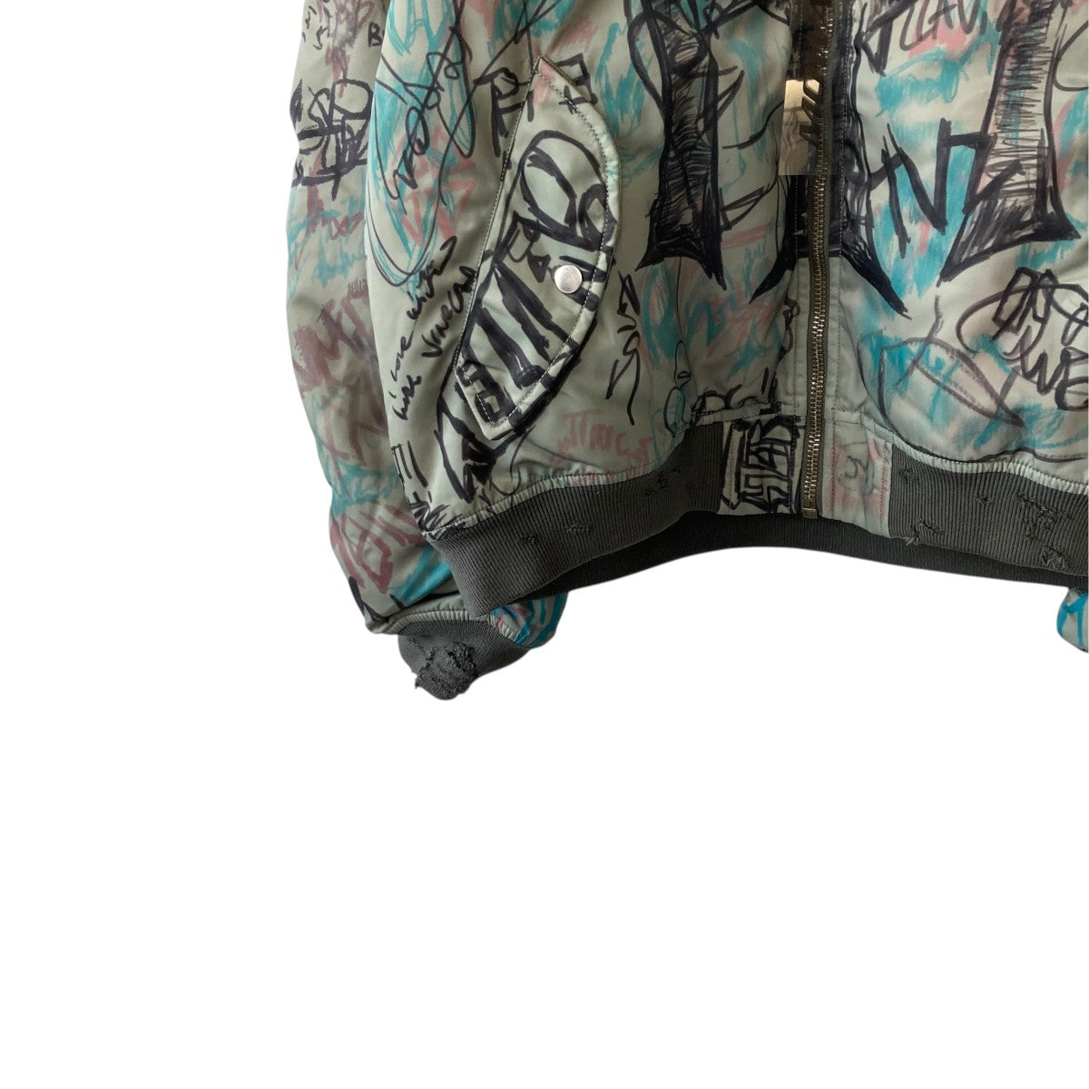 MOWALOLA graffiti bomber jacketMA-1ジャケット 古着・中古-4枚目のアイテム画像